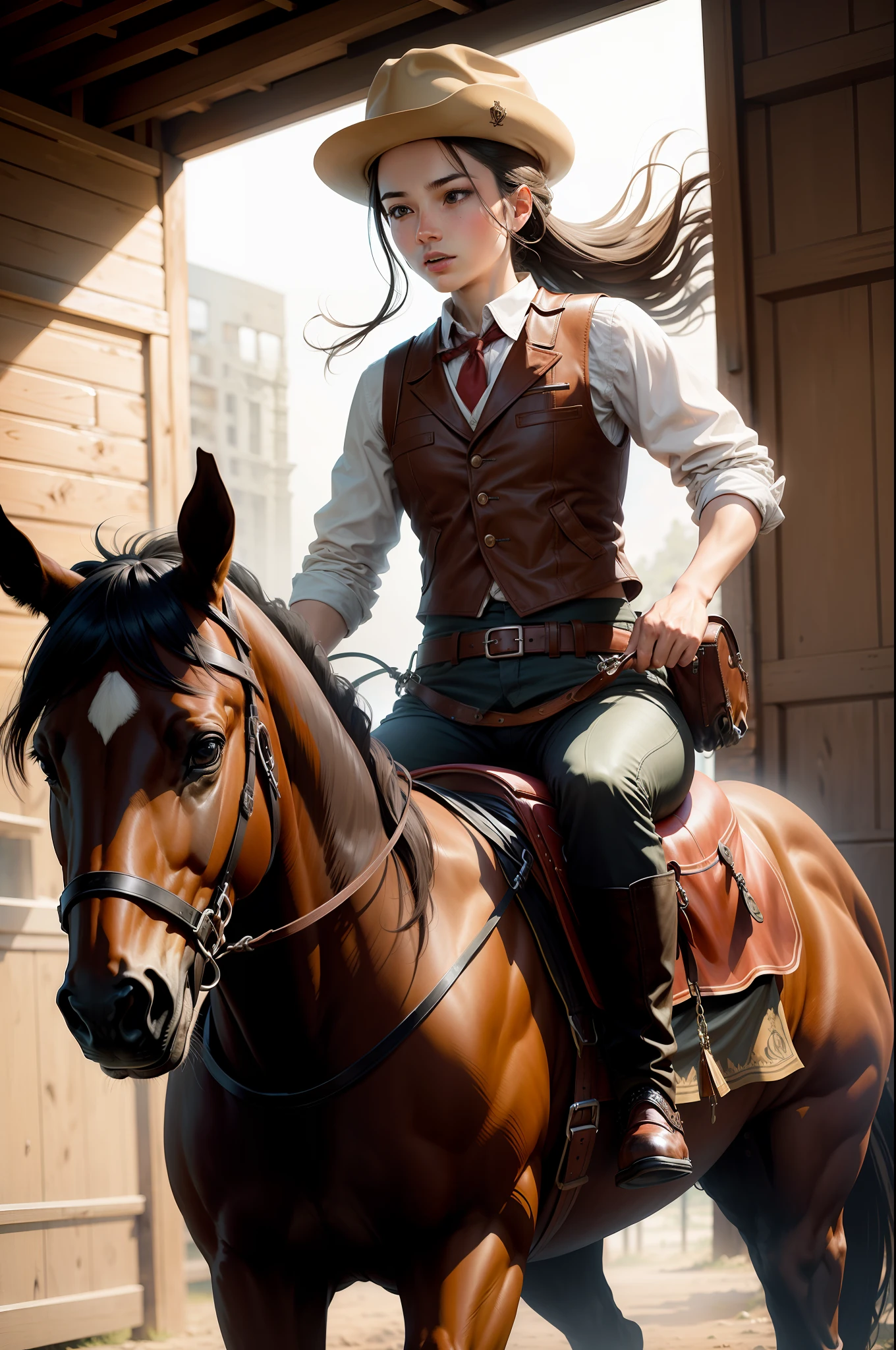 Riding a horse home