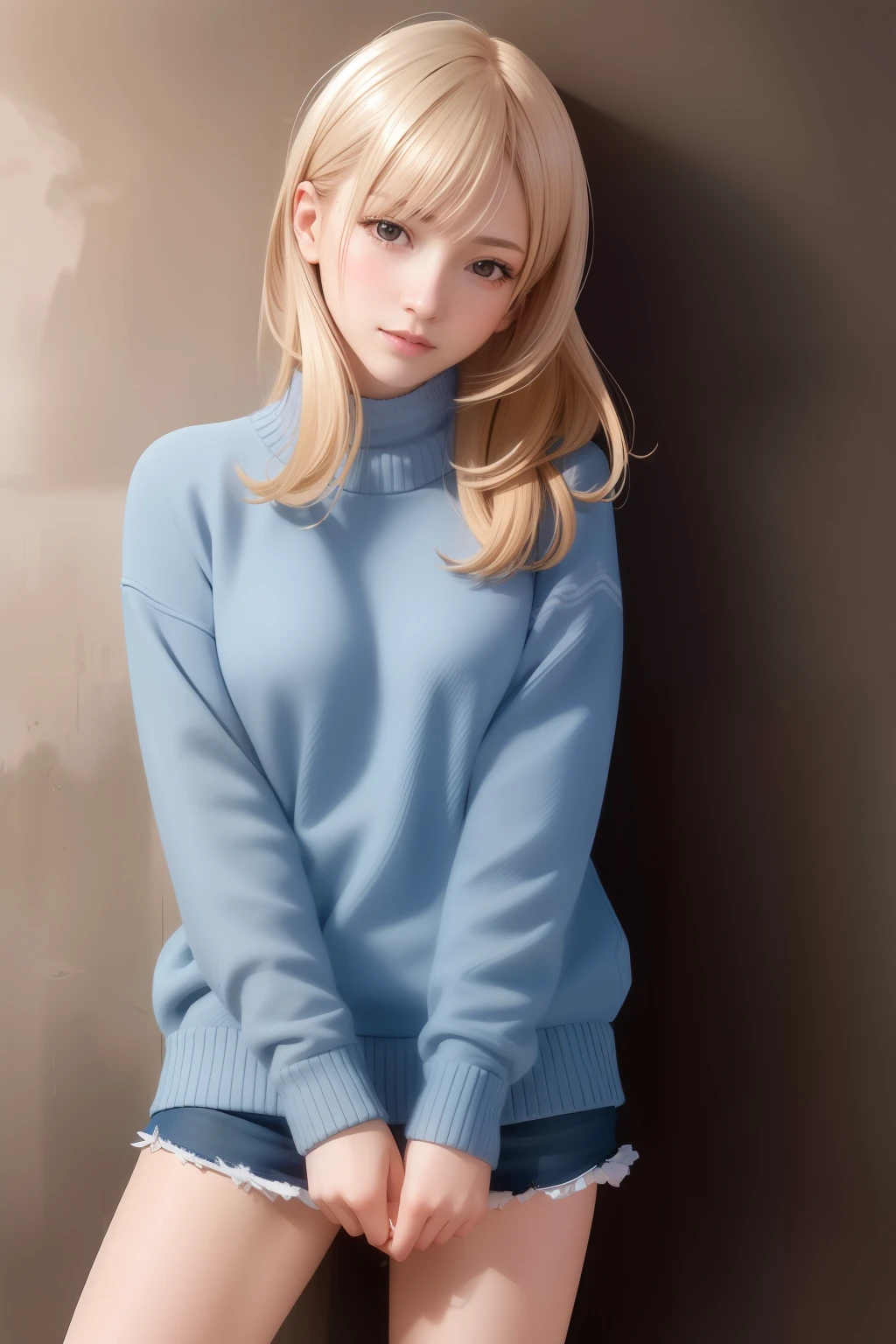 (Best Quality, masutepiece:1.1), (Realistic:1.4), 1girl in, Cowboy Shot, Sweaters