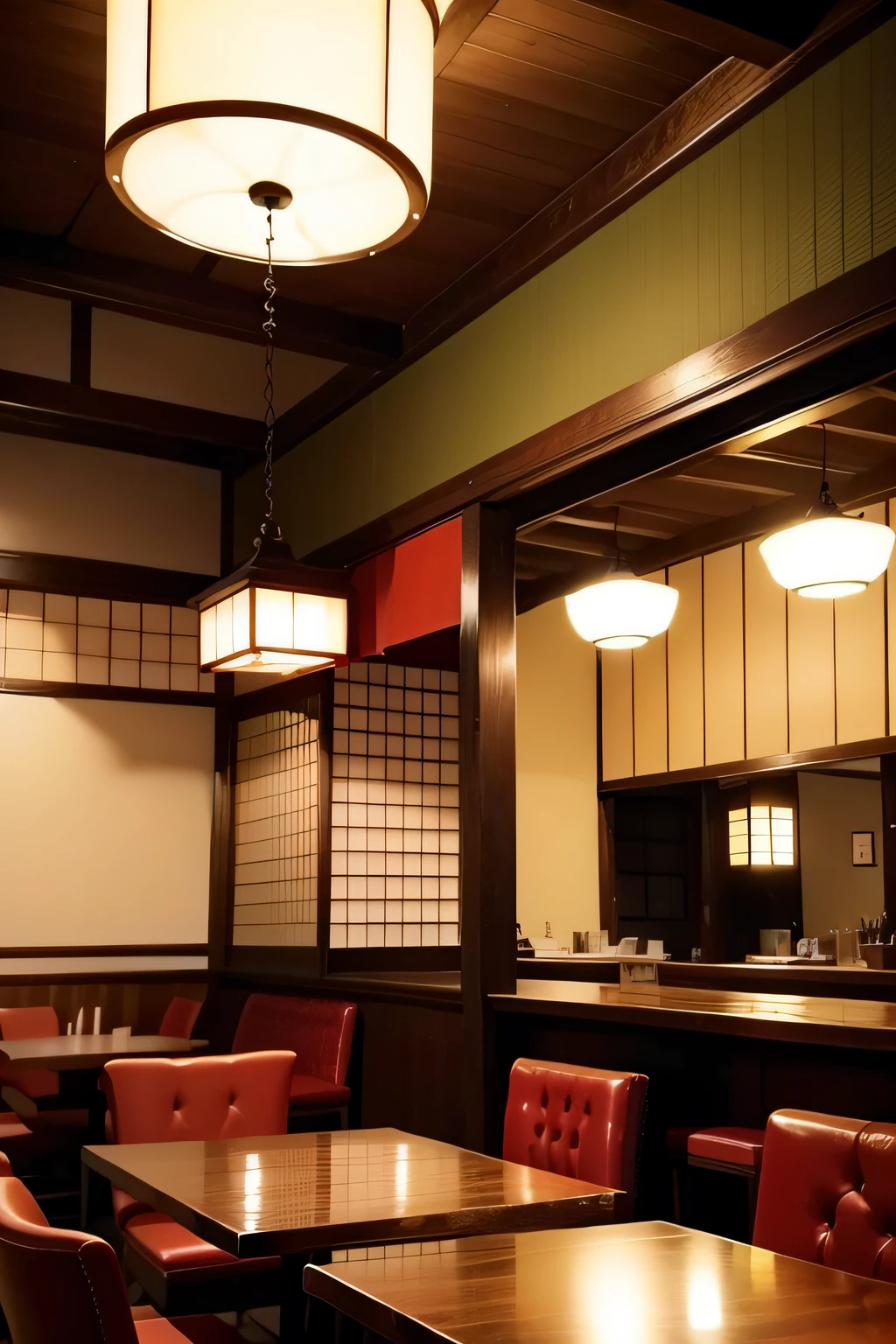 Vintage restaurant décor style、Delicious Japanese food