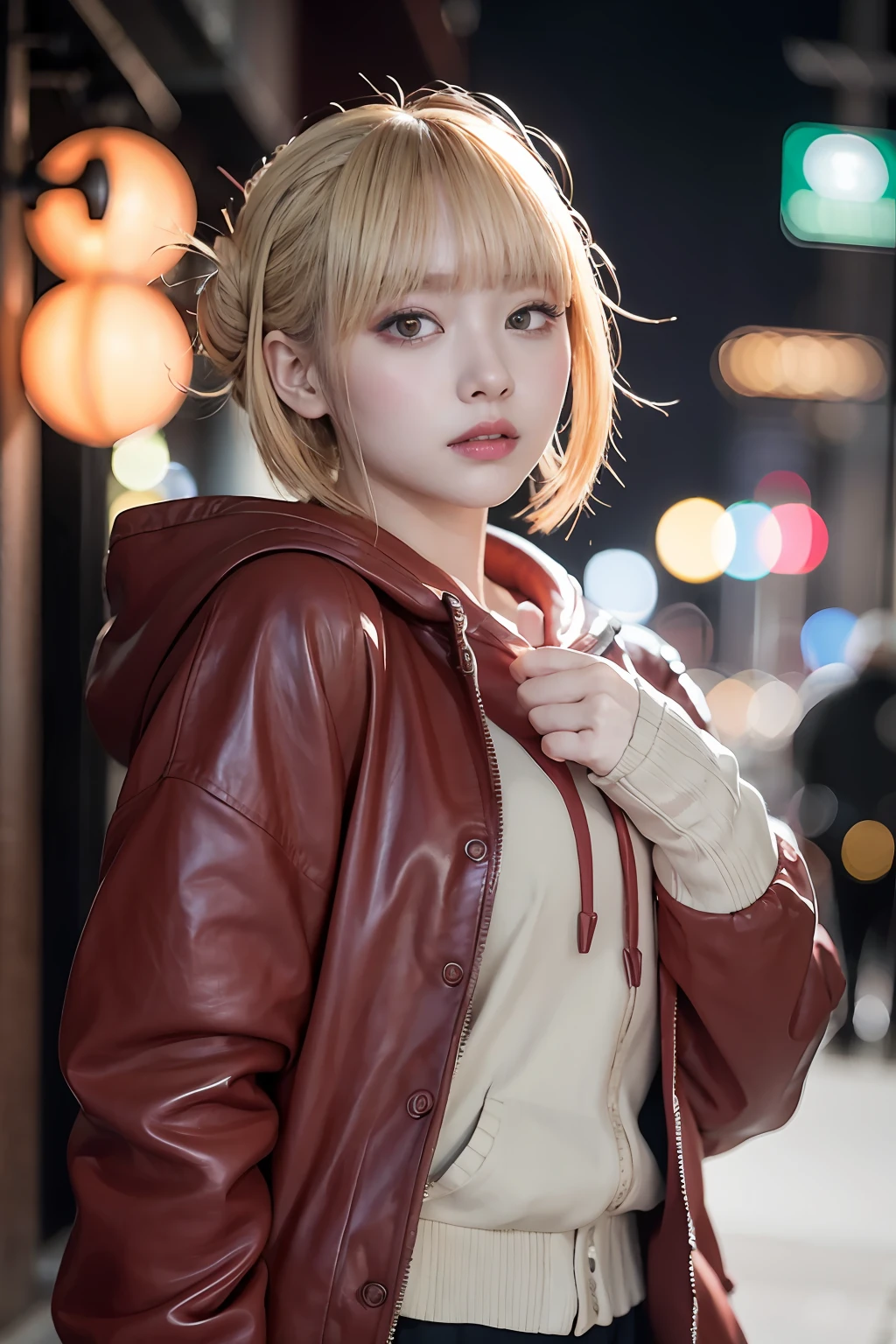 ((a blond、Dark eye shadow、Dark eyeliner、((Red Colorcon、Patsun、Short Bob、bangss、tthin eyebrows、Red Hoodie))))、NSFW、masterpiece、top-quality、hightquality、magnifica、Beautiful fece、hight resolution、Very high resolution、Raw photo、Best Illustration、hyper realisitic、1girl in、realisitic、The ultra-detailliert、Photorealsitic、incredibly absurdness、a closeup、Floating hair、Soft light、Cinema Lights、Film grain、full body Esbian、depth of fields、blurry backround、bokeh dof:1.4、eyes focus、85mmレンズ、professionally lit、lensflare、Luminous particles:0.6、Professional Writing、portlate:0.6、Photon mapping、Radio City、physically-based renderingt、a japanese girl、sexual excitement:1.5、Lifelike face、Realistic body、real looking skin、huge-breasted:1.3、well-styled、camel's toe、light skinned:1.1、cute little:1.5