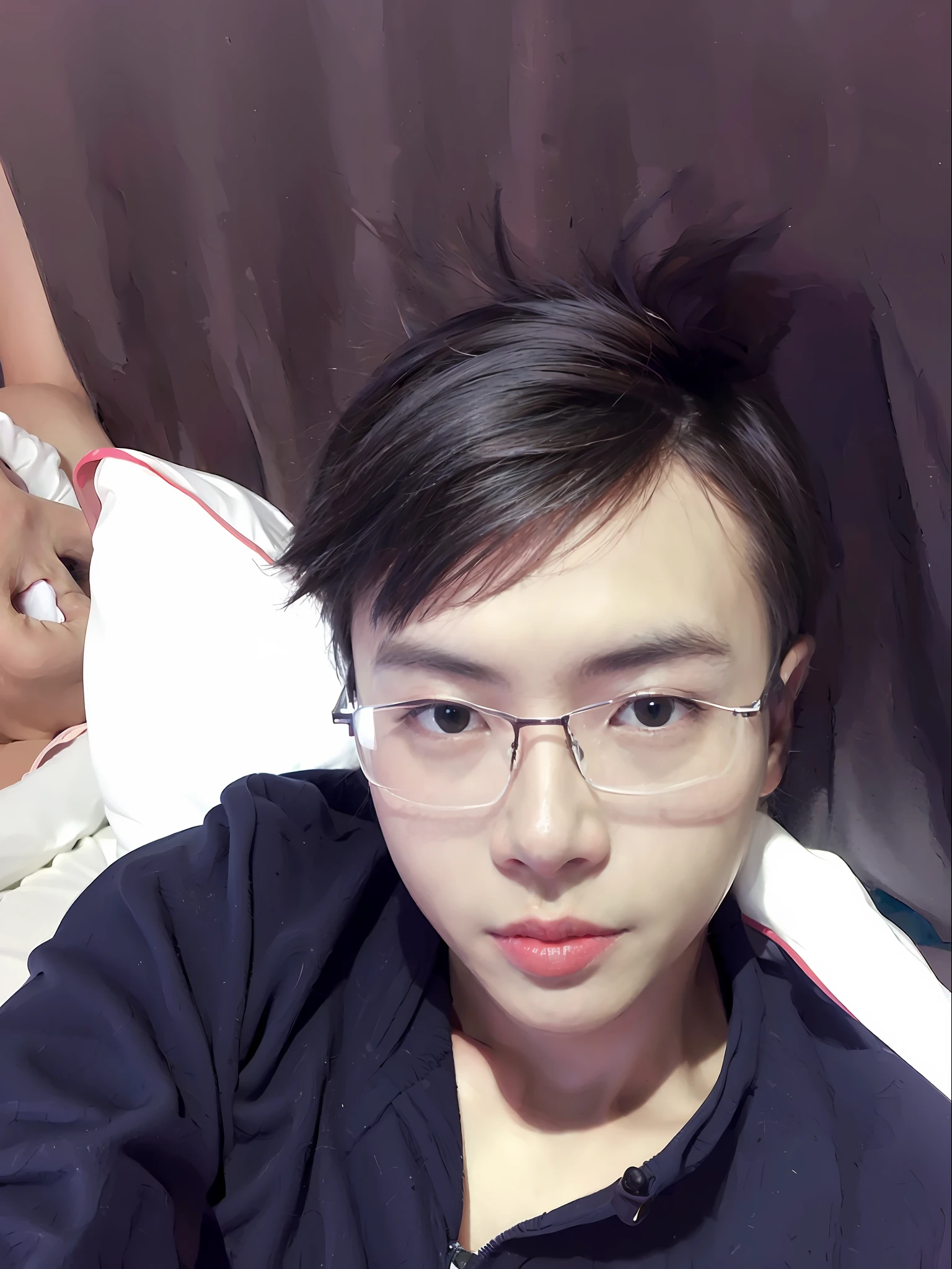 There was a man with glasses and a cat lying on the bed, 2 7 years old, 2 8 years old, 2 3 years old, 2 9 years old, xintong chen, 2 2 years old, yanjun cheng, Leng Jun, With glasses, 21 years old, ren heng, wenjun lin, 3 2 - year - old