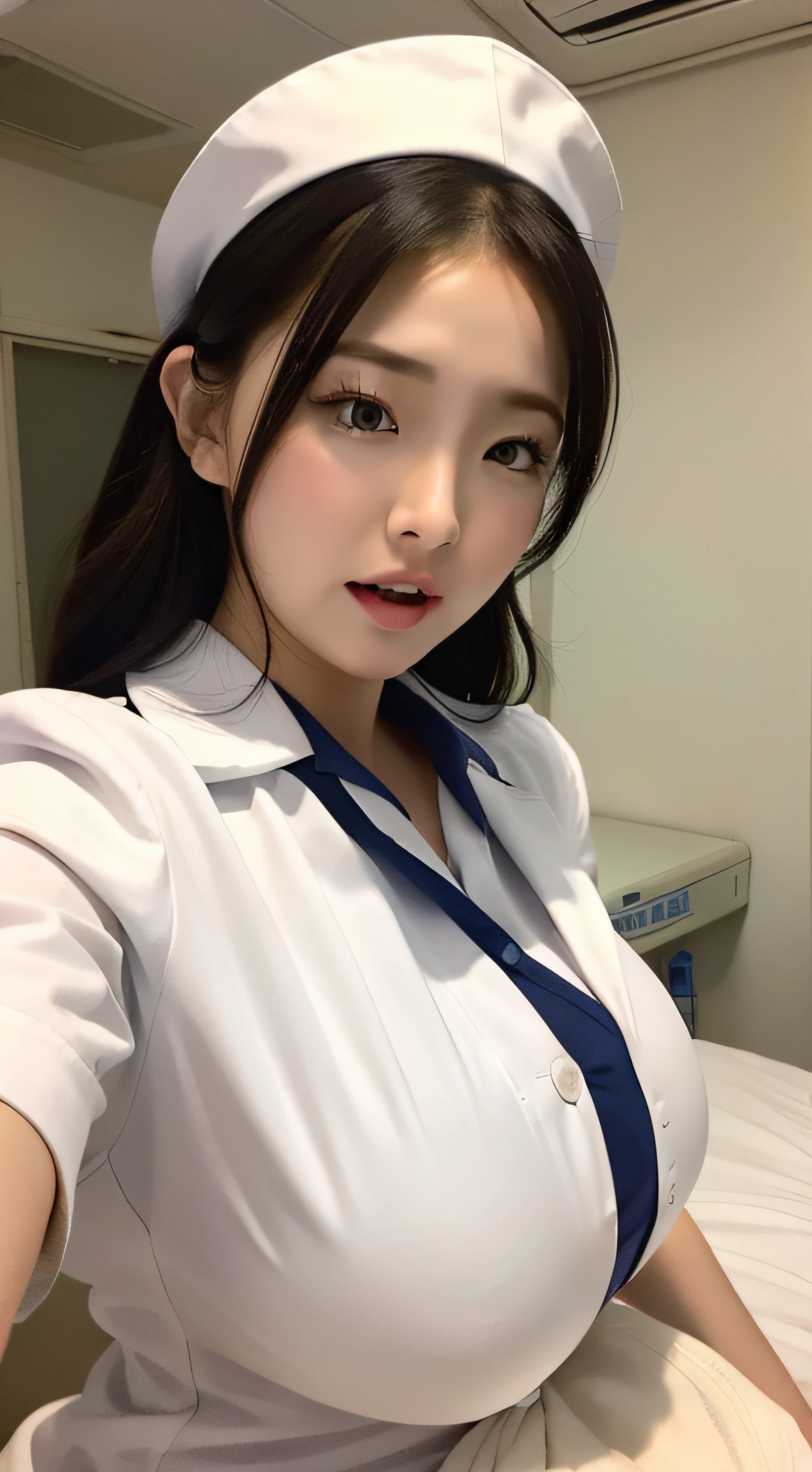 In a hospital bed,Pure white nurse uniform,eye closeds,huge tit,Very excited,Suffocating,Can't breathe,climaxing,climaxing,It's almost gone,To go,Blushlush,Trembling,Can't hold back,Charley horse,die