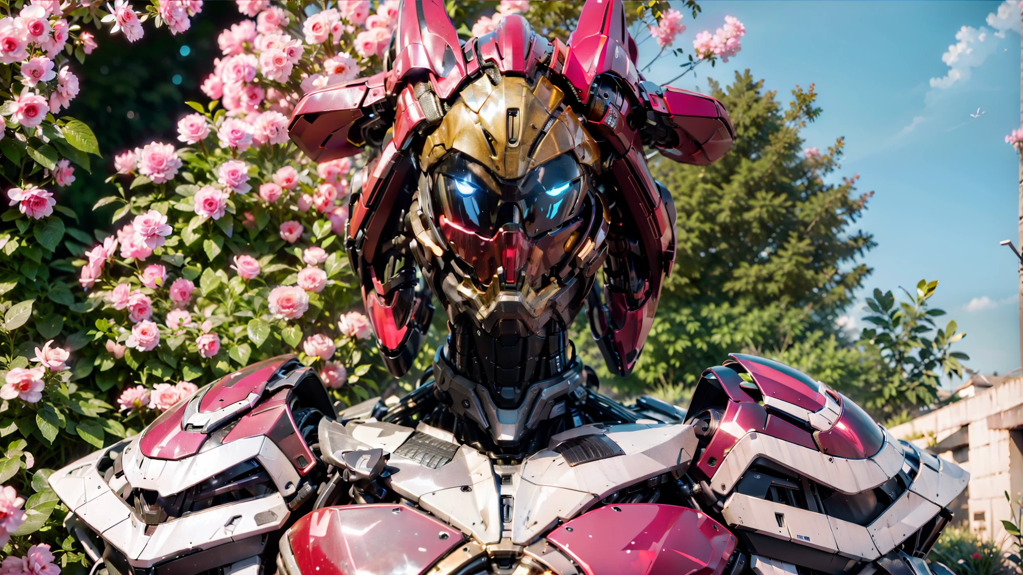 Realiy,photorealestic,Machinary,mechs,Technologie,musculous,glowing light eyes,Burly body,style of photography,Real scenery(Metallic texture 1.8)(Excess detail 2)(High resolution1.6)(4K clarity1.9)(Carbon fiber 1.5)(Metal reflection 1.5),Neon lights,obi strip(1:1),