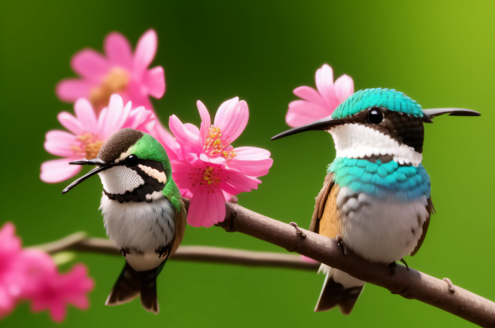 a small cute baby bee hummingbird