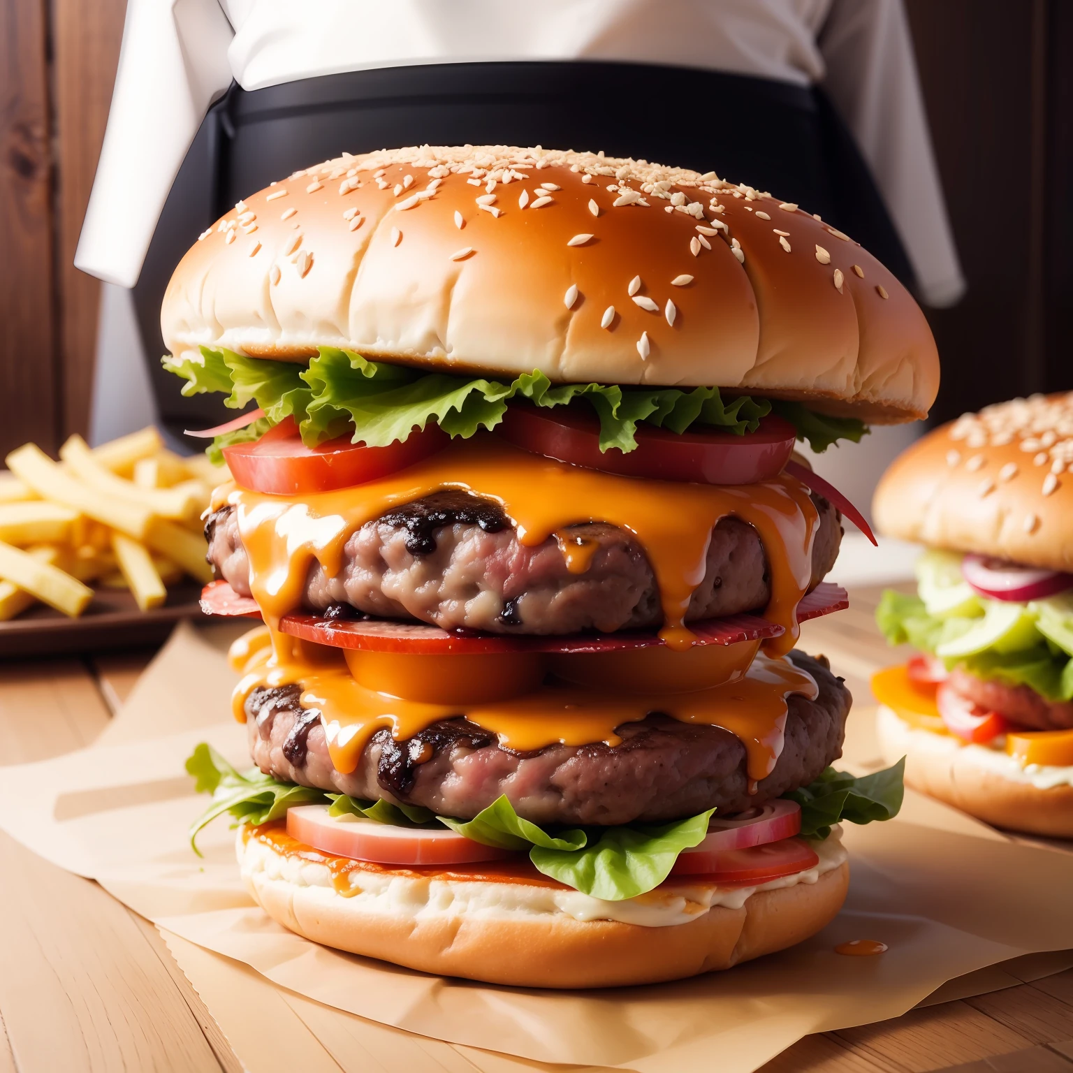 Photos of delicious-looking burgers