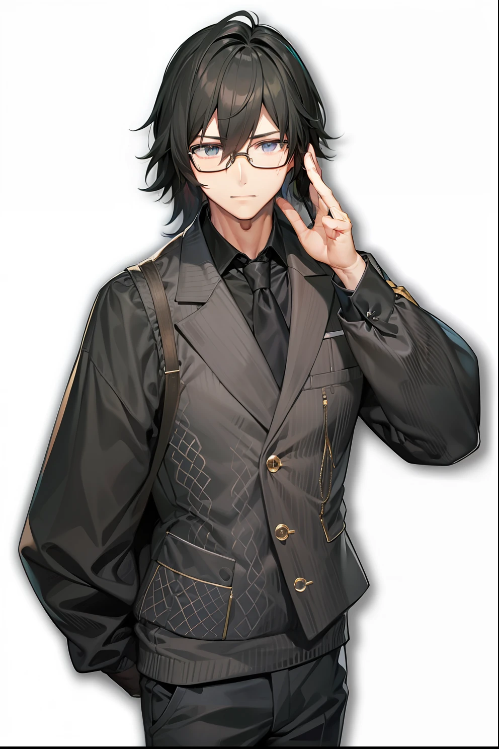 Handsome glasses big brother
