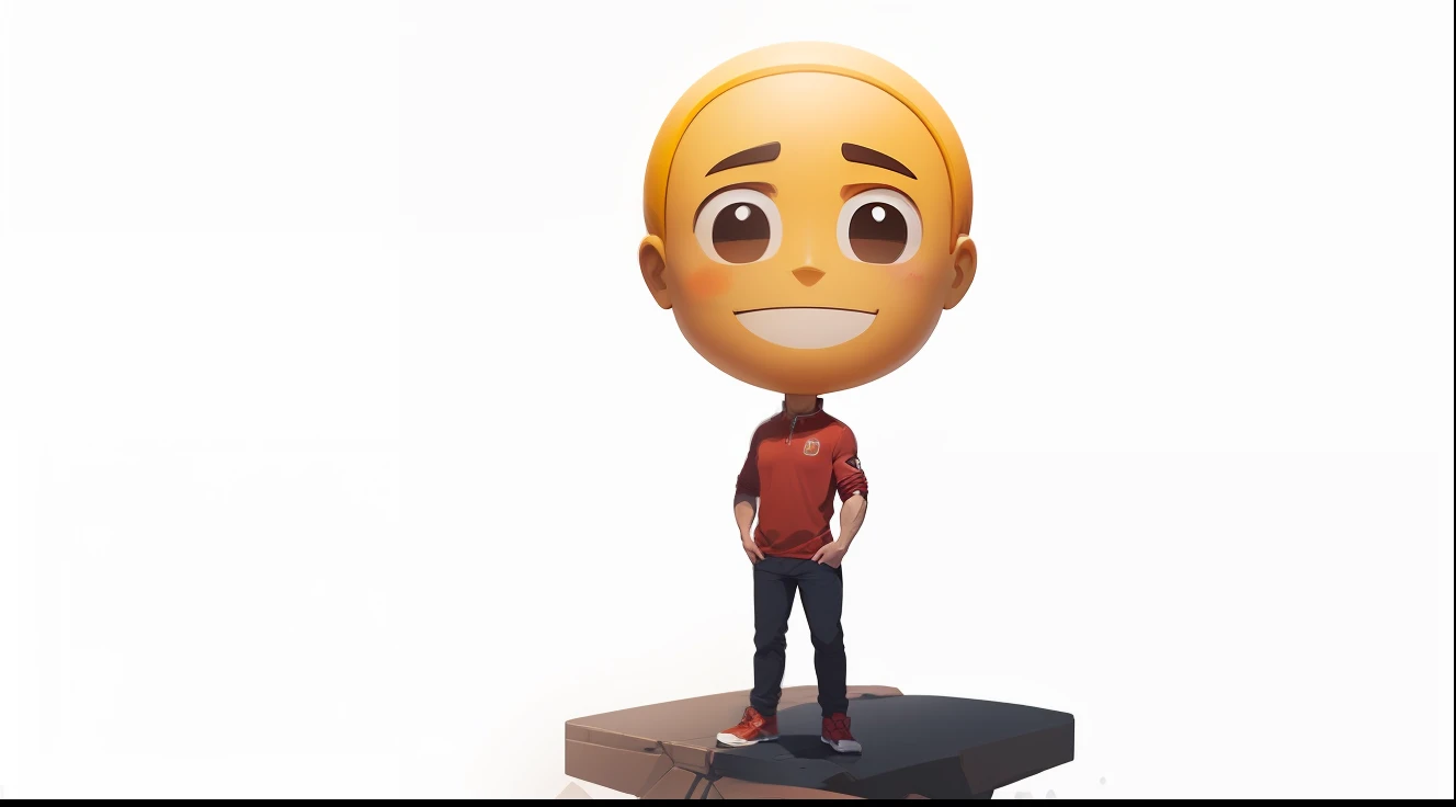 um emoticion de desenho animado de um homem parado no meio de uma estrada, design your own avatar, estilo de emoji, imagem do avatar, funny emoji, em frente a uma montanha, emoji, digital art emoji collection, Telegrama Sticker, 3D Icon for mobile game, foto de perfil, Avatar do jogo 2D do corpo superior, avatar para o site, com montanhas ao fundo