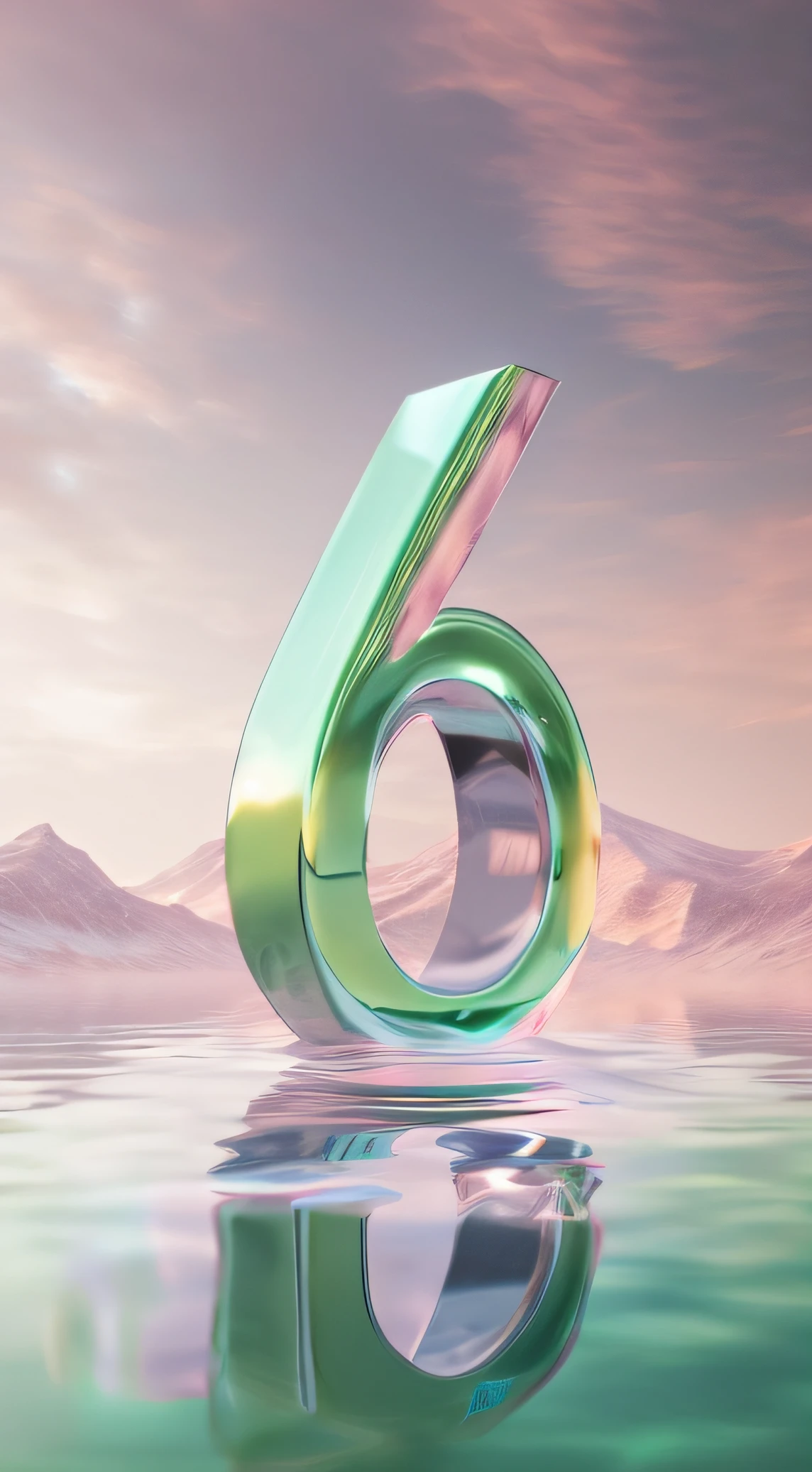 Alafard image of the number 6 in the middle of the lake, Unreal 6, ND 6, unreal 6 breathtaking detailed, 8k hq, 16k render, 8 k octanerender, ƒ5.6, rendered in cinema 4 d, Rendered in Cinema4D, 6k, 4 ), Octane rendering - N6, 8 k cg render