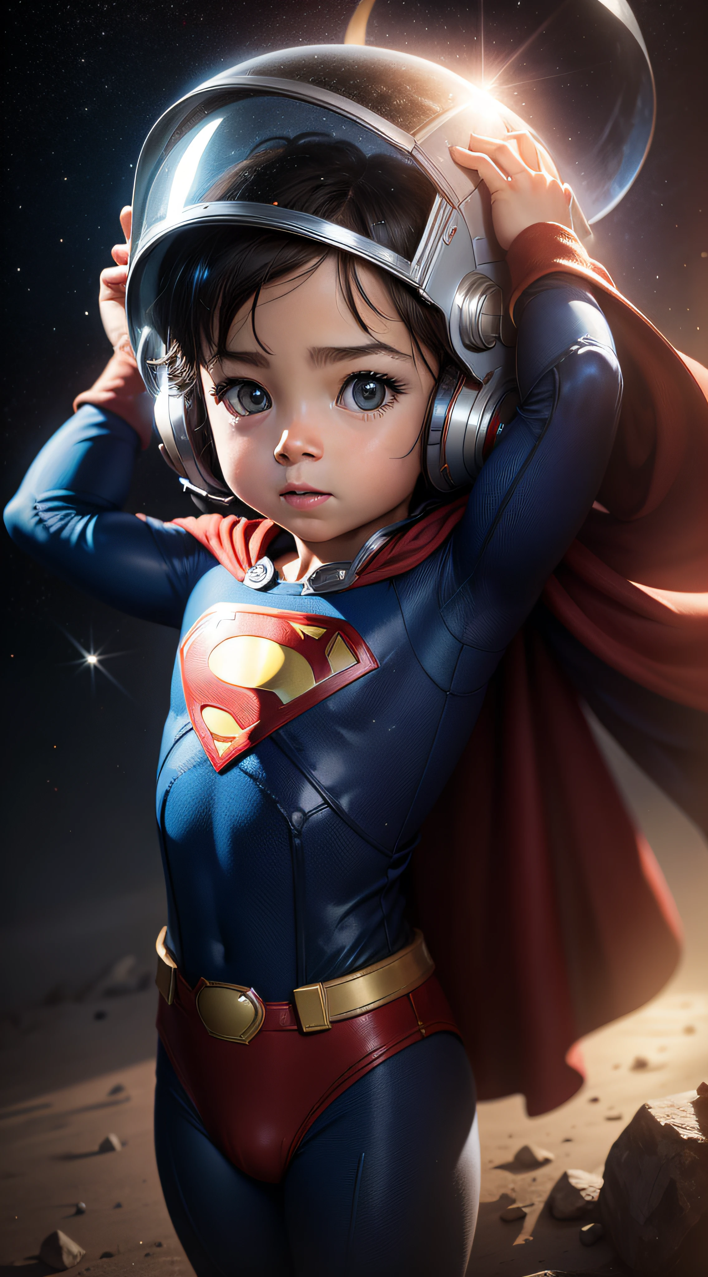 little superman as astronount, superman little astronount with astronount helmet