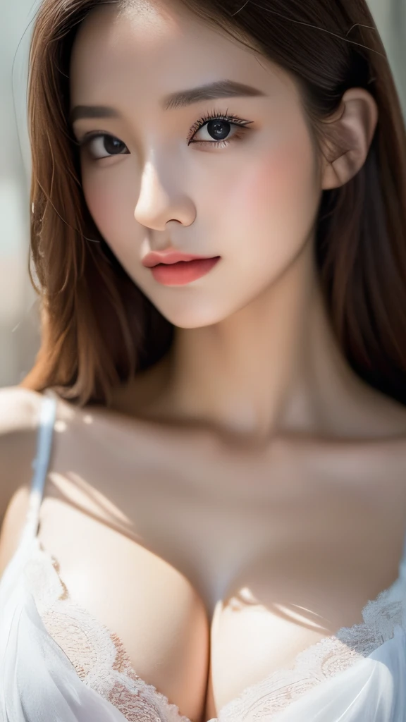 Chinese actress、Miss China、Top、top grade、Unclear、refinement、goddes、perfect bodies、length hair、fine skin texture and cloth texture、Detailed eye texture、long eyeslashes、二重まぶた、(Chest close-up:1.4)、Hotel、8K、Top image quality、masterpiece、超A high resolution:1.2、Photo of beautiful woman with girly and elegant style theme、Bright dress、Soft organza dress、Arad woman taking photo in flowing dress、 Elegant dress、Wide waist、lacy fabric、lace bra、Ren Hao、Light Dresses、Elegant dress、A flowing、chiffon、Boiled Dress、doress、wearing dresses