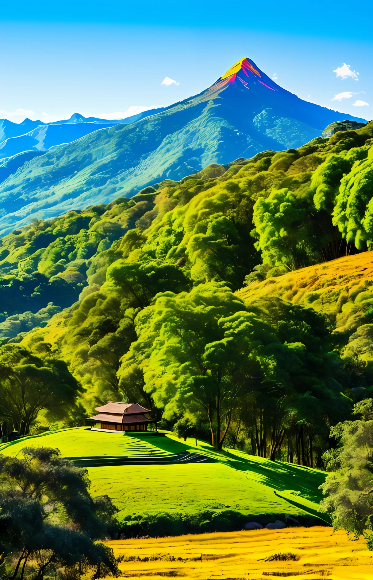 Colorful sacred mountain,rios