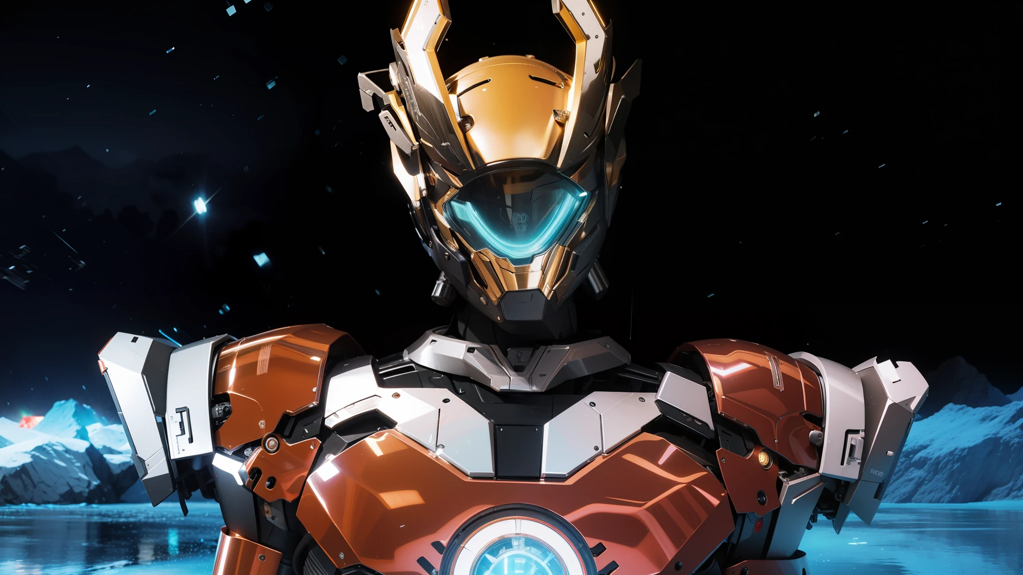 Realiy,photorealestic,Machinary,mechs,Technologie,musculous,glowing light eyes,Burly body,style of photography,Real scenery(Metallic texture 1.8)(Excess detail 2)(High resolution1.6)(4K clarity1.9)(Carbon fiber 1.5)(Metal reflection 1.5),Neon lights,obi strip(1:1),The lower half of a woman's face