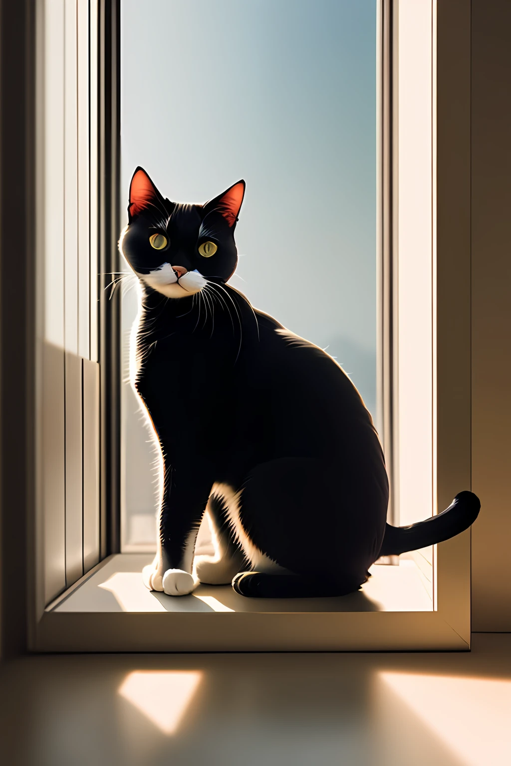RAW photo, absurdres, high quality, photorealistic,
cat looking at viewer, indoors, window, sunlight,
8k uhd, dslr, film grain, Fujifilm XT3, 20 megapixel, detailed, sharp focus,
