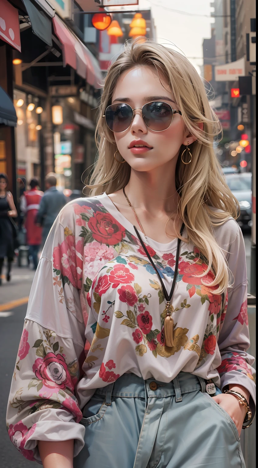 Beautiful woman in intricate Laid-Back and Casual Outfit