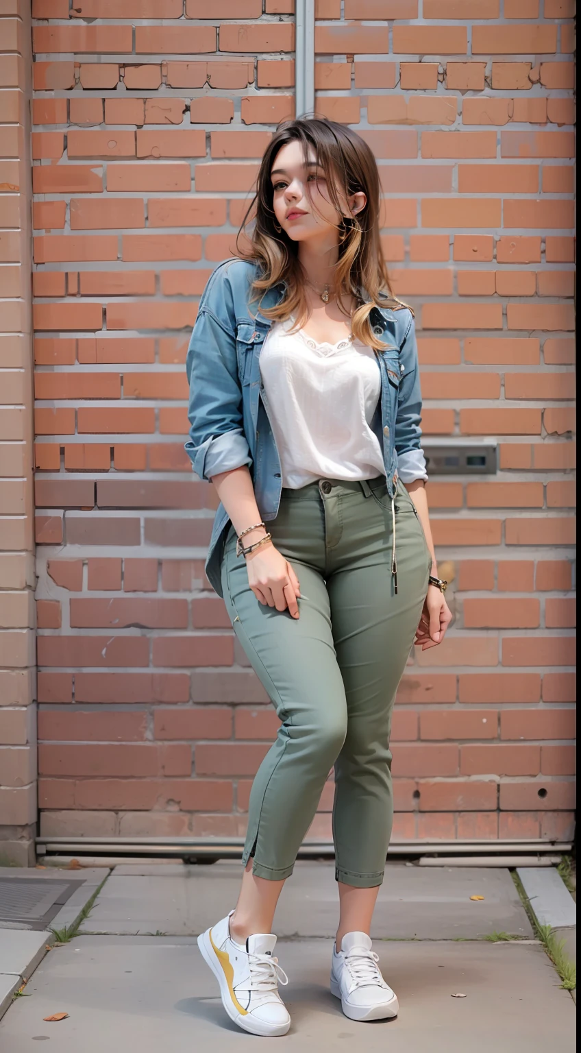 Beautiful woman in intricate Laid-Back and Casual Outfit