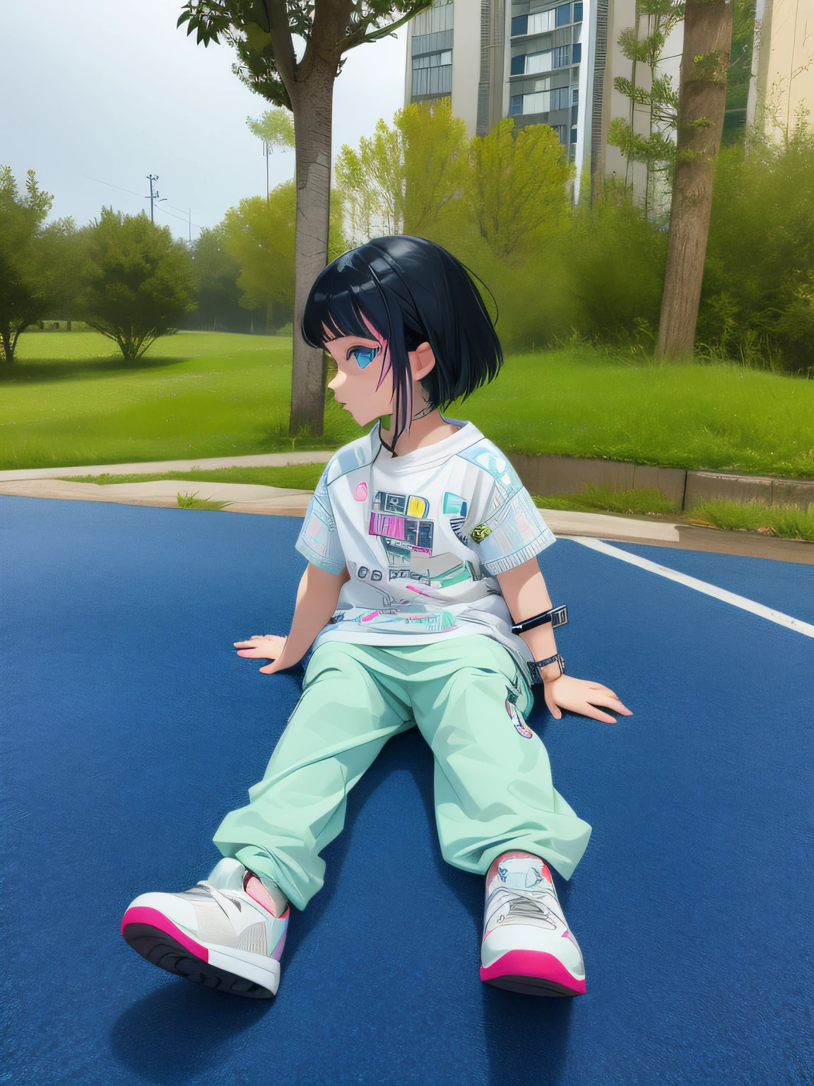 bit girl,cyber punk perssonage