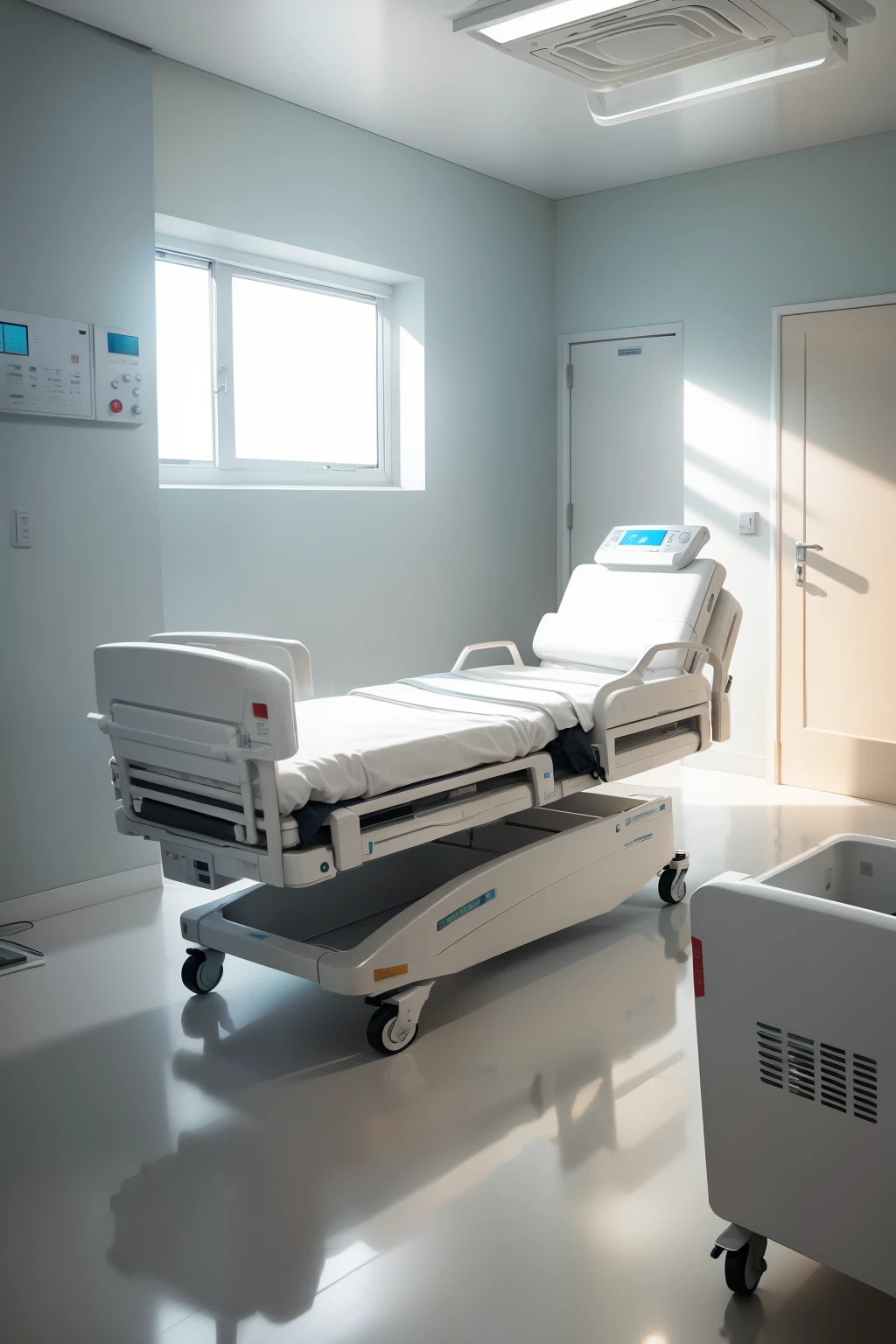 Hospital bed medical white technology equipment