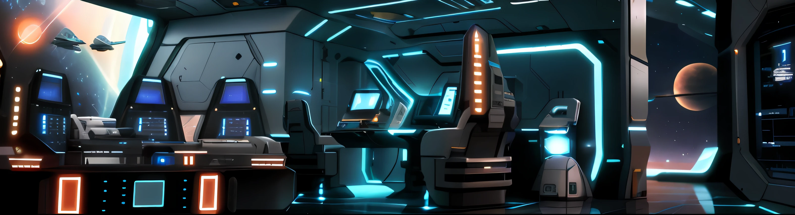 Spaceship themed rooms，There are a lot of computers and a lot of lights, detailed spaceship interior, science fiction scene, inside a space ship, inside a futuristic army base, science fiction scene, sci - fi interior, scifi environment, scifi room, sci - fi setting, futuristic laboratory, futuristic space ship interrior, high tech space ship interior, scifi environment, in a futuristic spaceship
