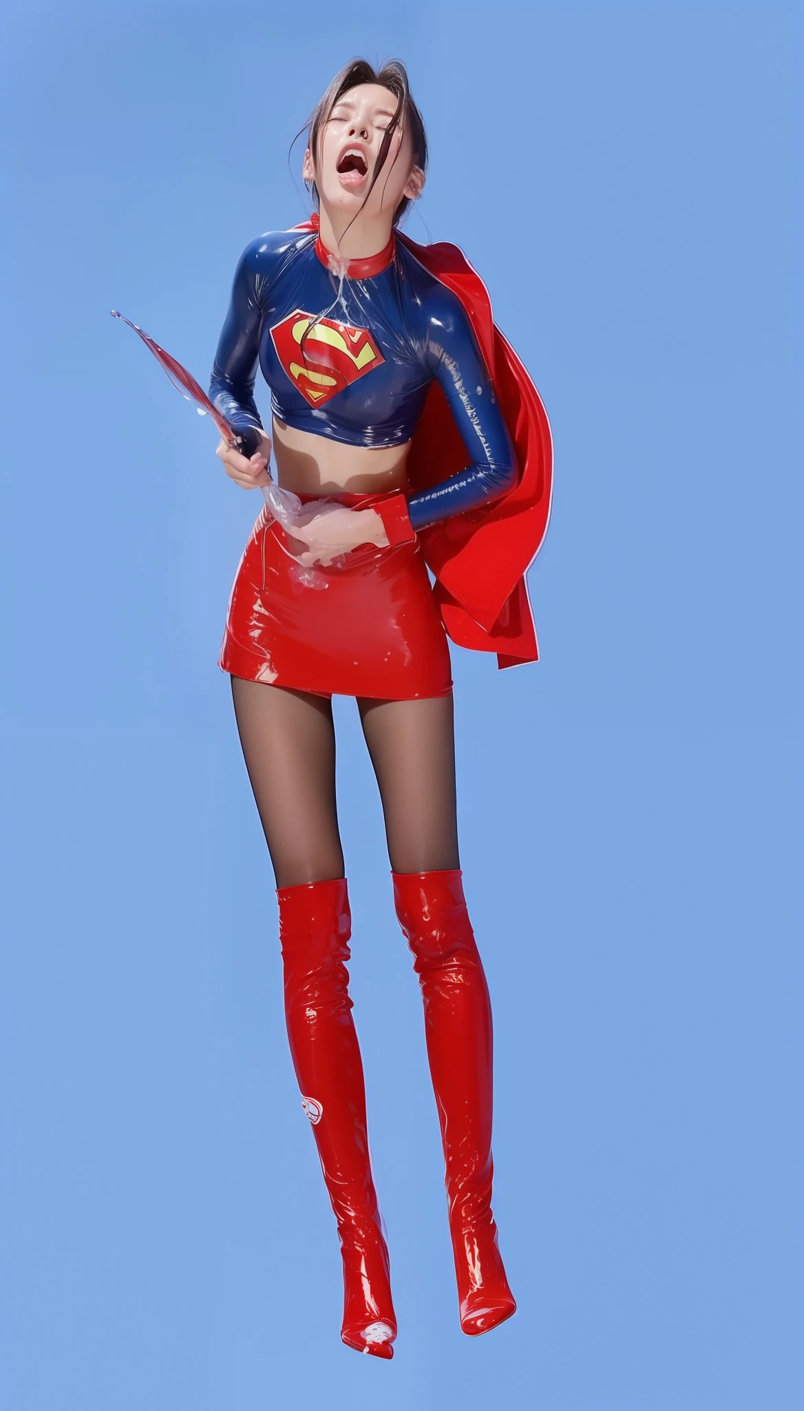 ((super girl)closing eye、put out the tongue、Painful、hard、covered in cum、Bathing with cloudy liquid、Bloods、Bloody、syncope、leggy、Wearing stockings、