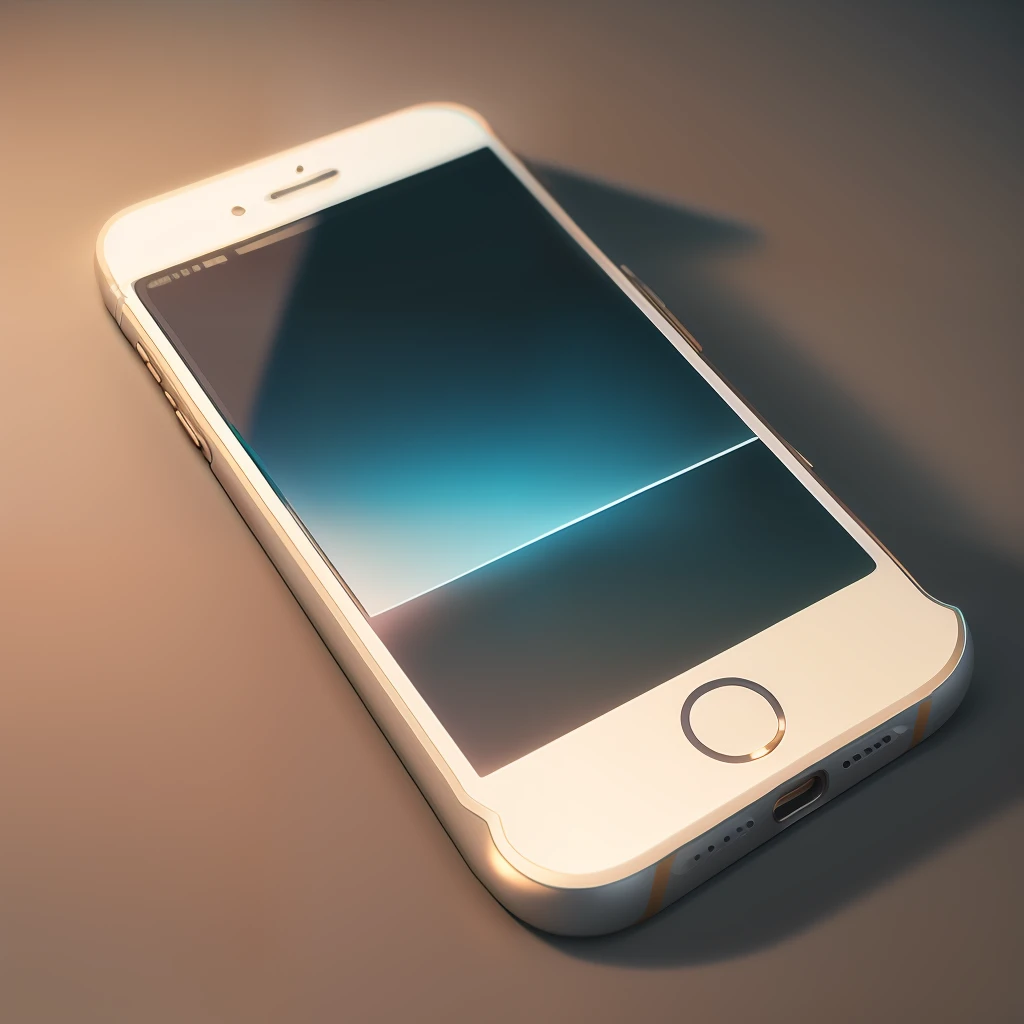 Realistic mobile phone white iPhone