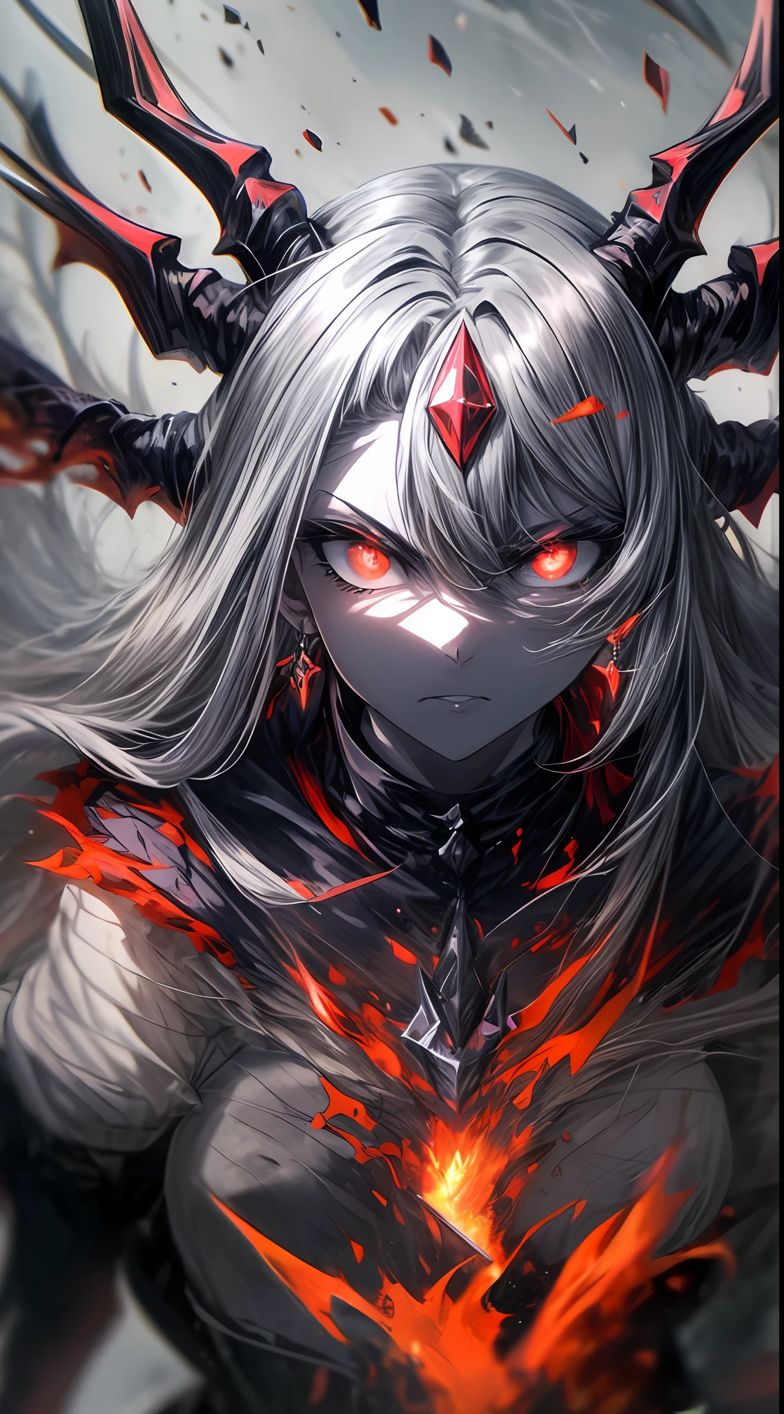 In the shadows of the infernal realm, a fearsome Demon emerges with an aura of malevolence. Its eyes, a fiery and piercing crimson, hold an unsettling gaze that seems to penetrate the soul. Horns adorned on its head, a symbol of its diabolical nature, add to its imposing presence. With sharp claws and formidable wings, it embodies an otherworldly menace. Cloaked in ominous, dark attire, it exudes an air of foreboding power. As an enigmatic and fearsome entity, it exists in a realm beyond mortal comprehension, a chilling reminder of the forces that dwell beyond the boundaries of human understanding.
