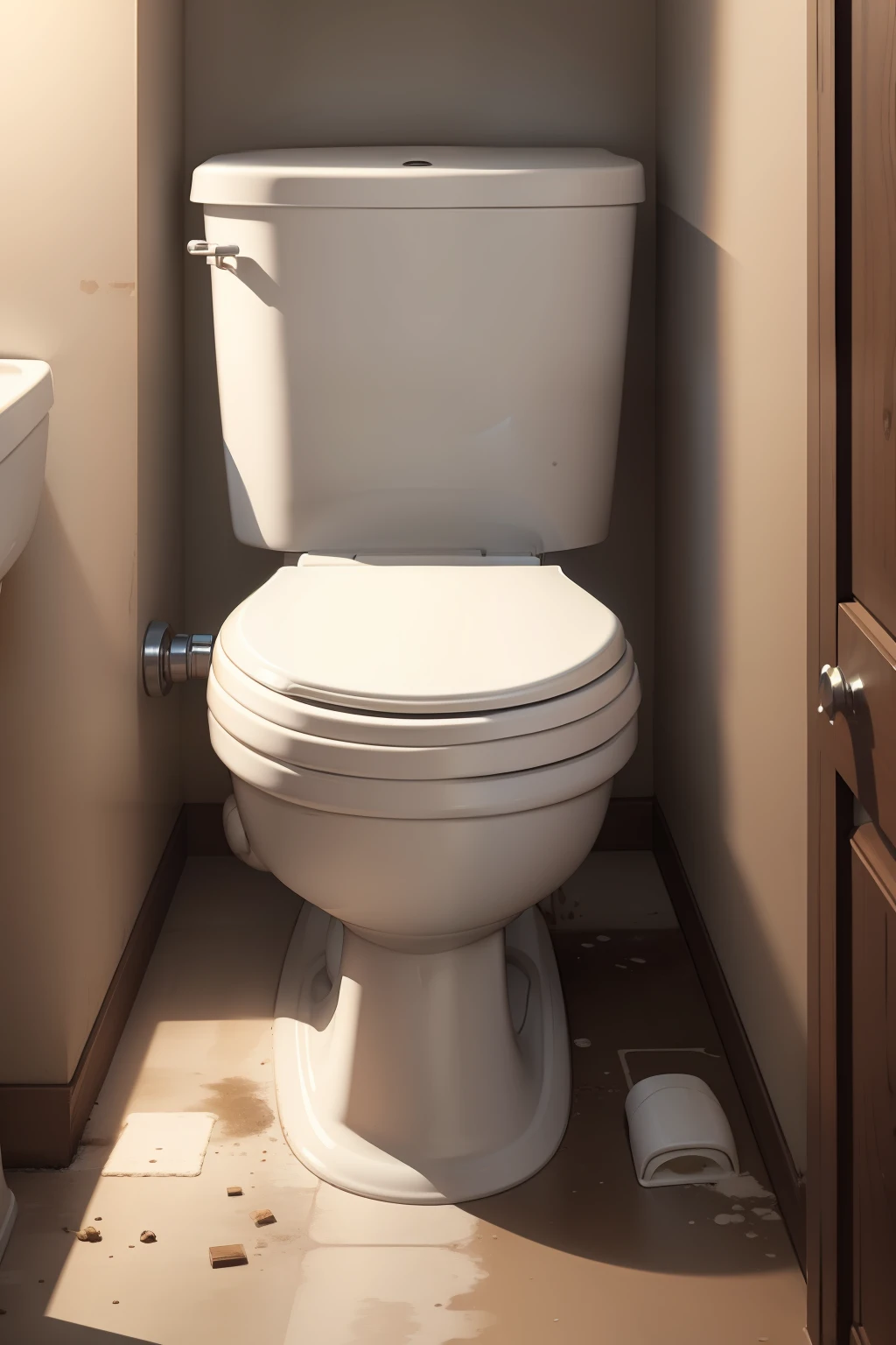 A dirty toilet No one is old and broken