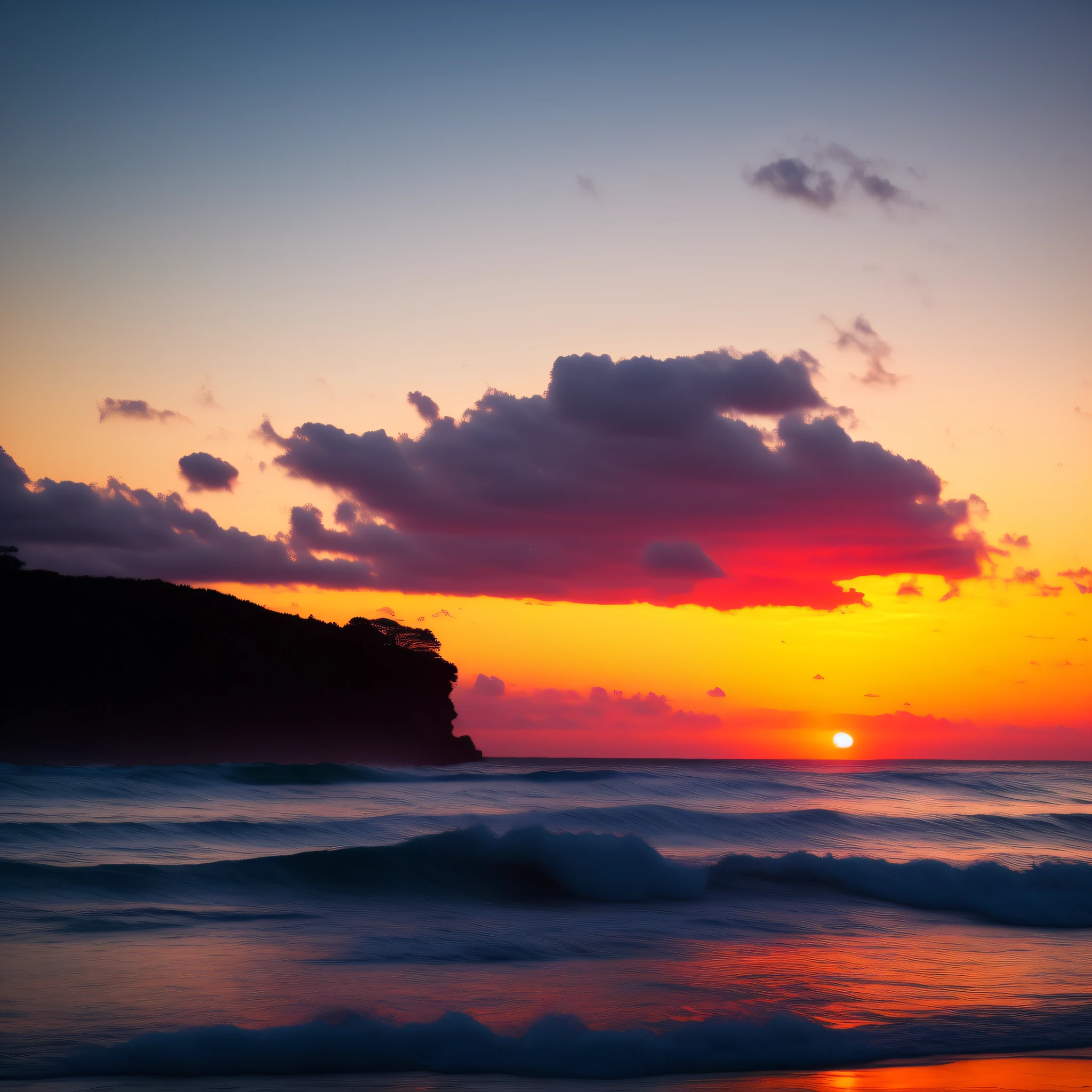 Sunset over the sea,The waves rush into the shore, nice sunset, Beautiful sunset, beach sunset background, beautiful sunrise, The most beautiful sunset, amazing sunset, Colorful sunset, Colorful sunset!!, which shows a beach at sunset, the sunset, jaw-droppingly beautiful, sunset at the beach, breath-taking, gorgeous romantic sunset, vibrant sunrise, Sunset glow