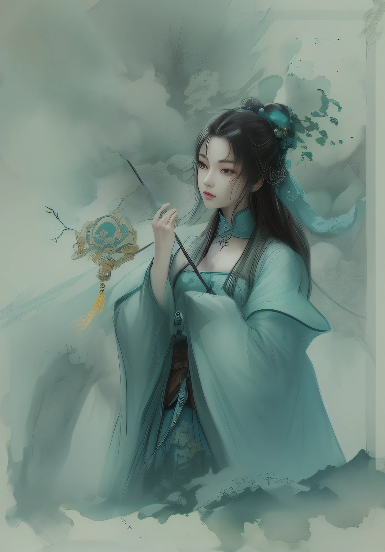 aquarelle,water fog,fog atmosphere