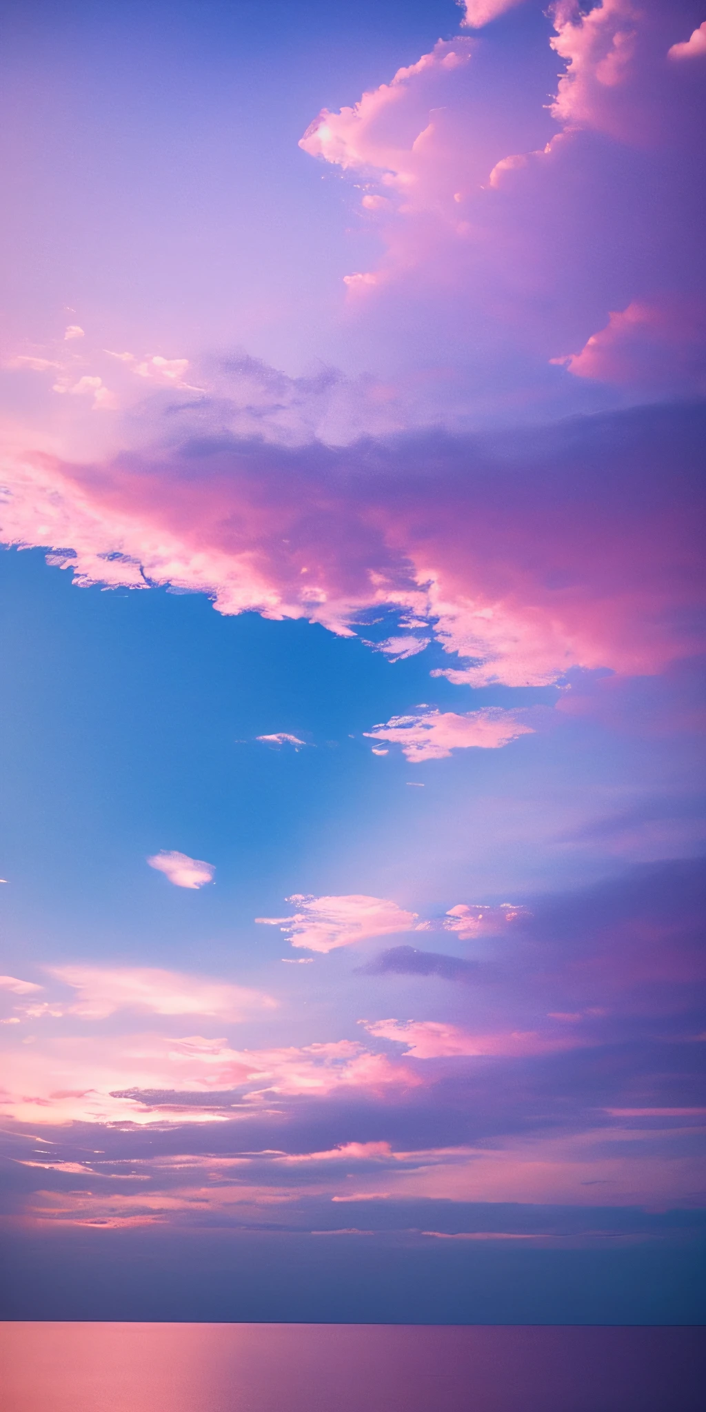 Pink moon, pink sky, soft pink clouds, pink ocean waves sparkling, sparkling, pink roses on pink ocean, fantasy, diamond, crown, universe, soft lights,