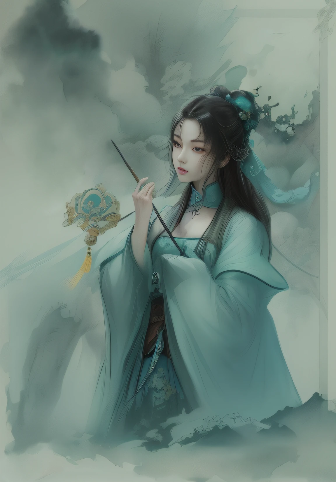 aquarelle,water fog,fog atmosphere