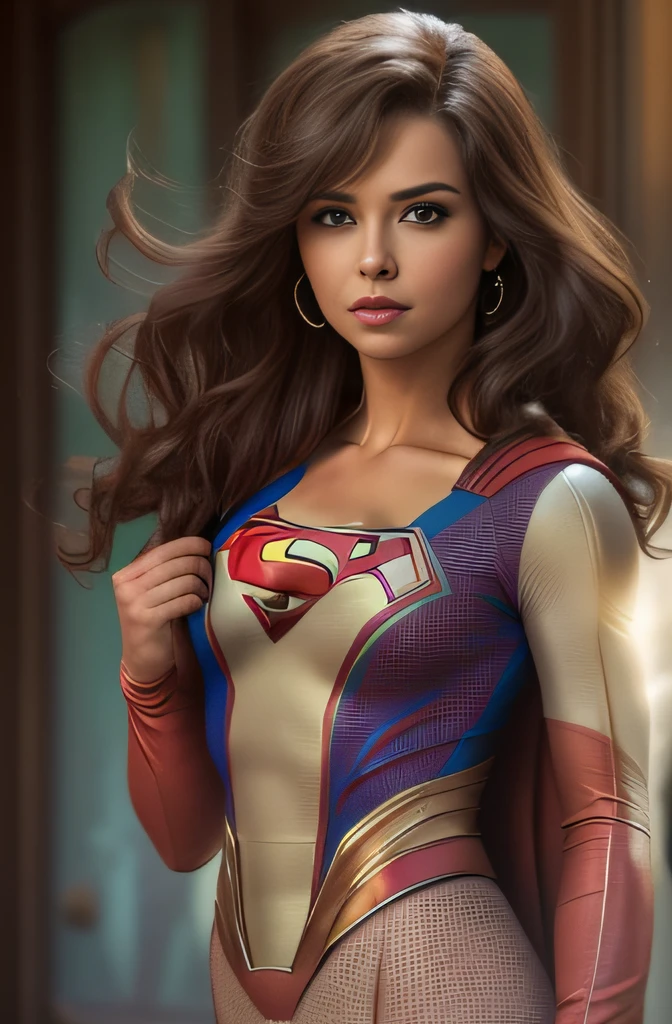 "The epitome of beauty, the stunning brunette supergirl of unparalleled allure."