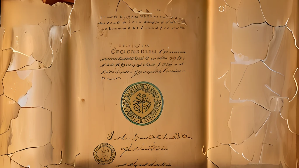 arafed document with a seal and a stamp on it, old scientific document, inscribed with occult symbols, codex, 1 5 9 5, illegible rosicrucian symbols, 1 5 6 6, 1 4 9 3, 1647, 1666, 1683, ancient evil letters, 1 6 9 5, Amharic letters at the upper, Italian letters at the bottom