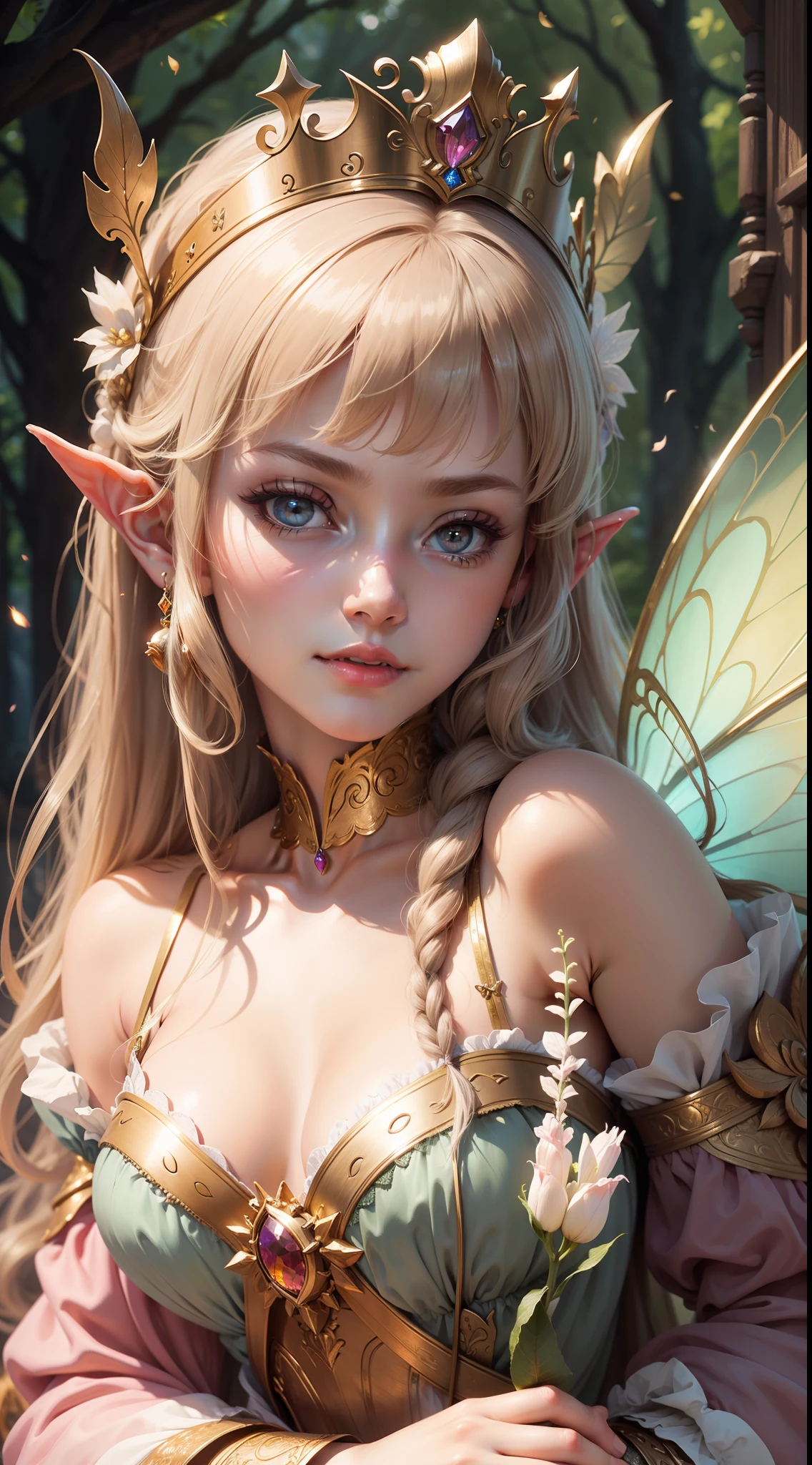 Close-up of a fairy-tale princess, high detail