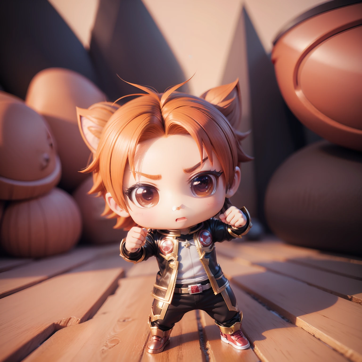 (((chibi3d)))cute and beautiful chibi anime boy,marvel hero character,fighting pause,