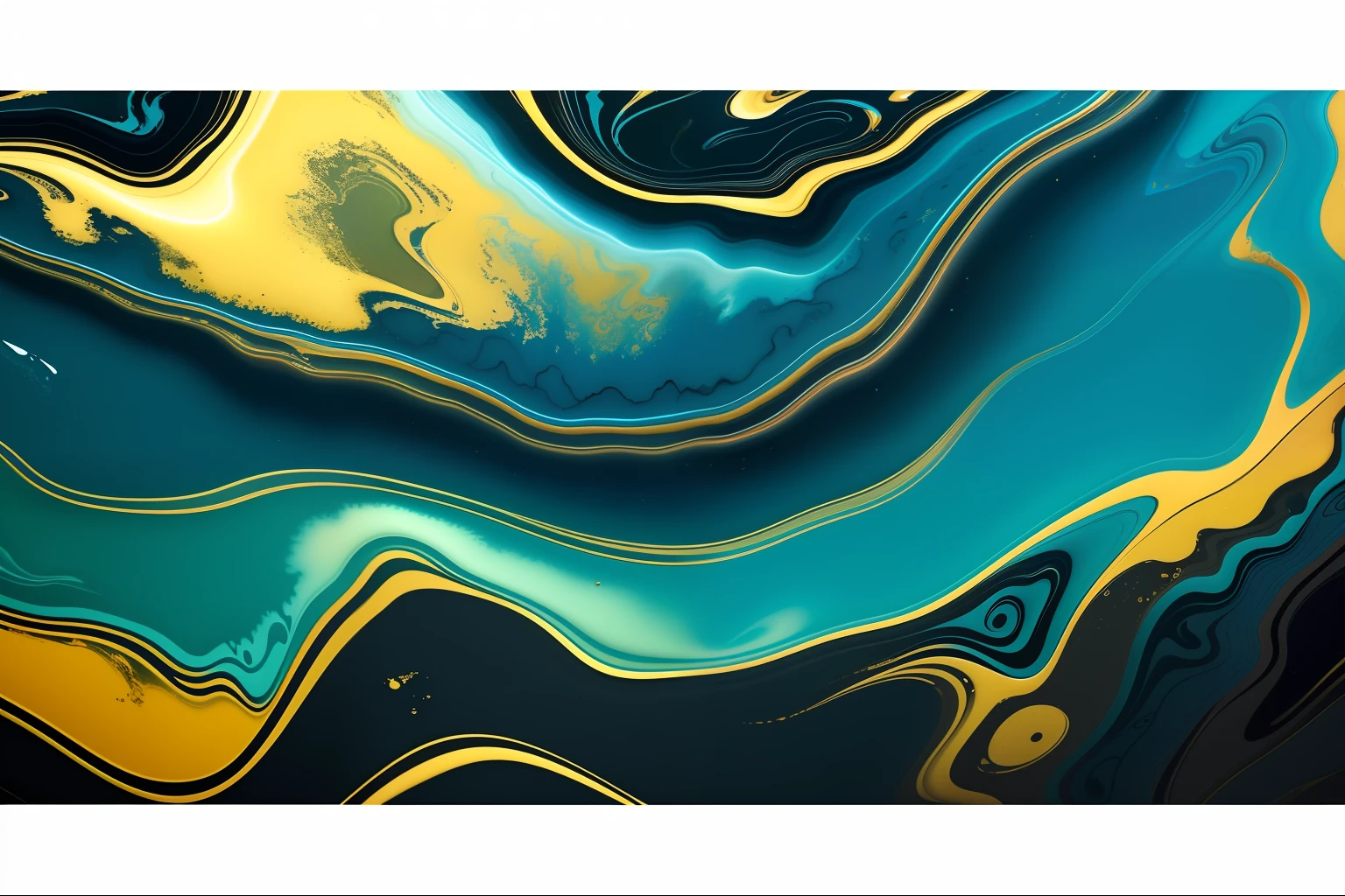 Close-up of blue and gold wave painting, abstract liquid acrylic art, intricate flowing paint, Glossy painting, abstract liquid, Organic acrylic flow art, swirly liquid fluid abstract art, acrylic pouring, swirling liquids, swirling paint, fluid acrylic pour art, Glossy surface, black cyan gold and aqua colors,Marble material,marbled,Texture,the detail,8k,k hd