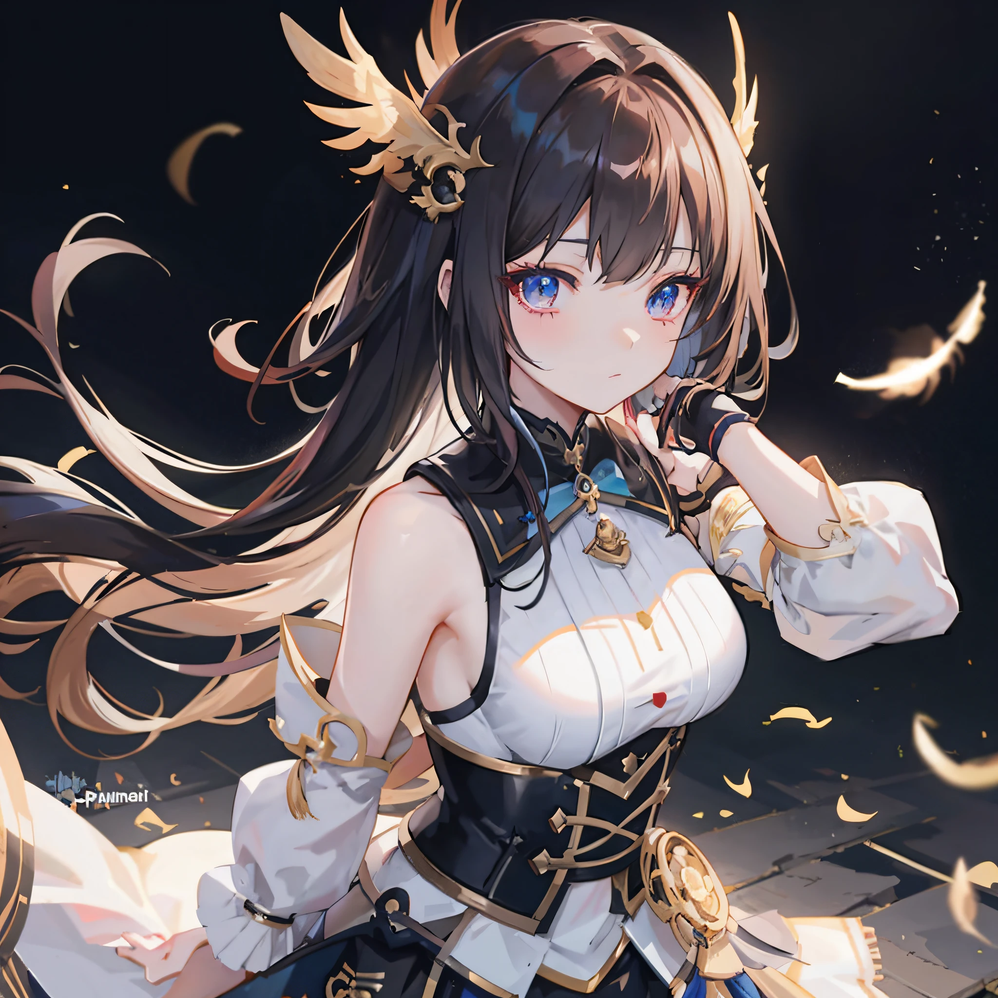 Anime girl with long hair white shirt and black pants, Ayaka Genshin impact, Best anime 4k konachan wallpaper, Detailed digital anime art, 8K high quality detailed art, Guweiz on ArtStation Pixiv, Guweiz in Pixiv ArtStation, Kawasi, trending on artstation pixiv, Anime art wallpaper 4 K