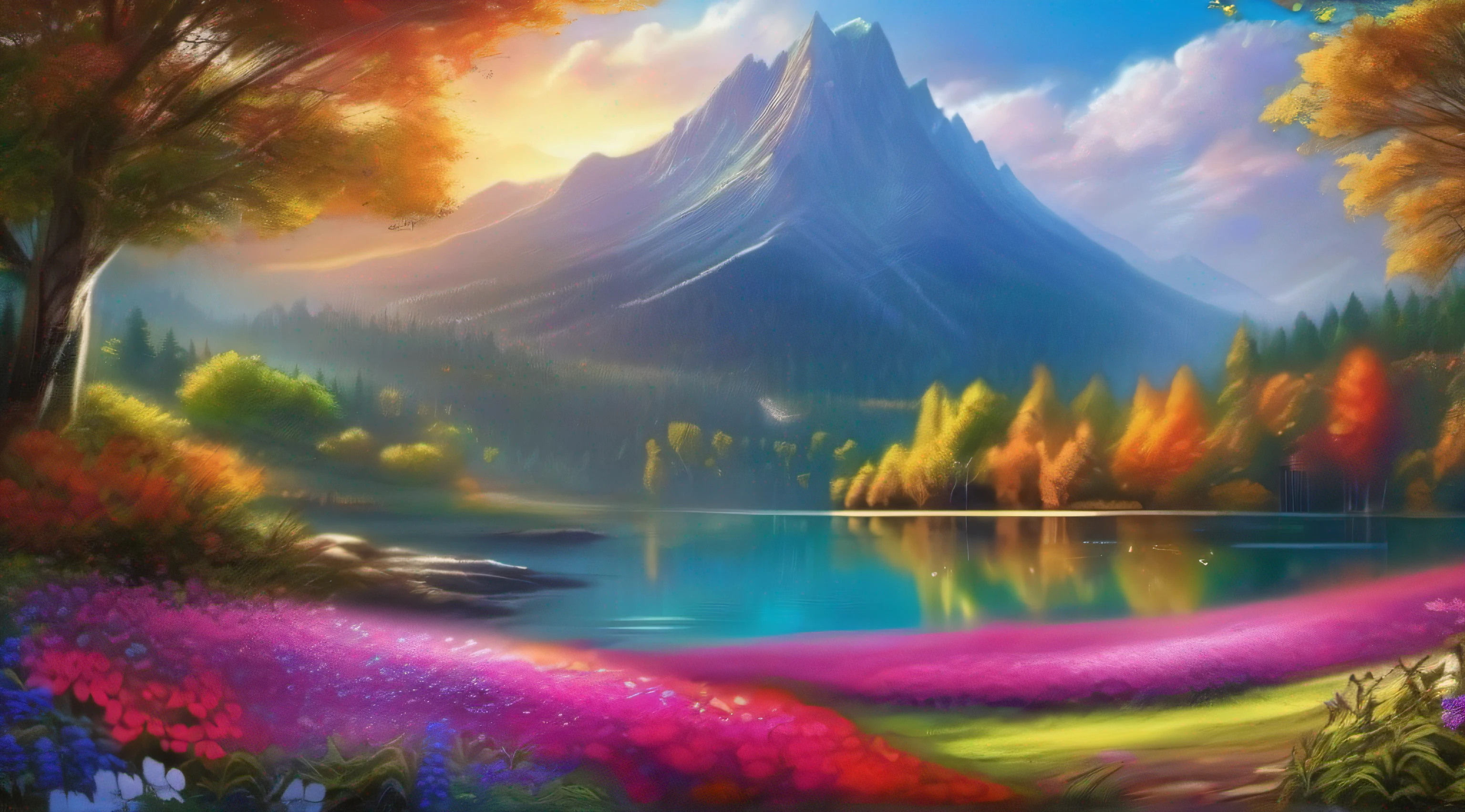 "Stunning natural landscape with vibrant colors and breathtaking scenery."