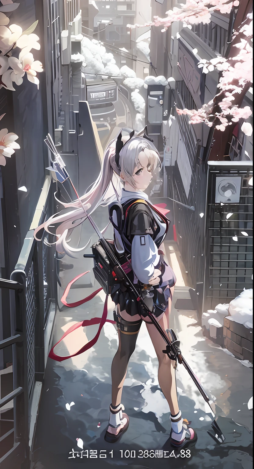 Anime girl walking down the street with sword and backpack, Best anime 4k konachan wallpaper, From Arknights, from girls frontline, anime girl with a bow and arrow, Anime art wallpaper 8 K, Anime wallpaper 4 k, Anime wallpaper 4K, Anime art wallpaper 4k, Anime art wallpaper 4 K, Guviz, girls frontline style