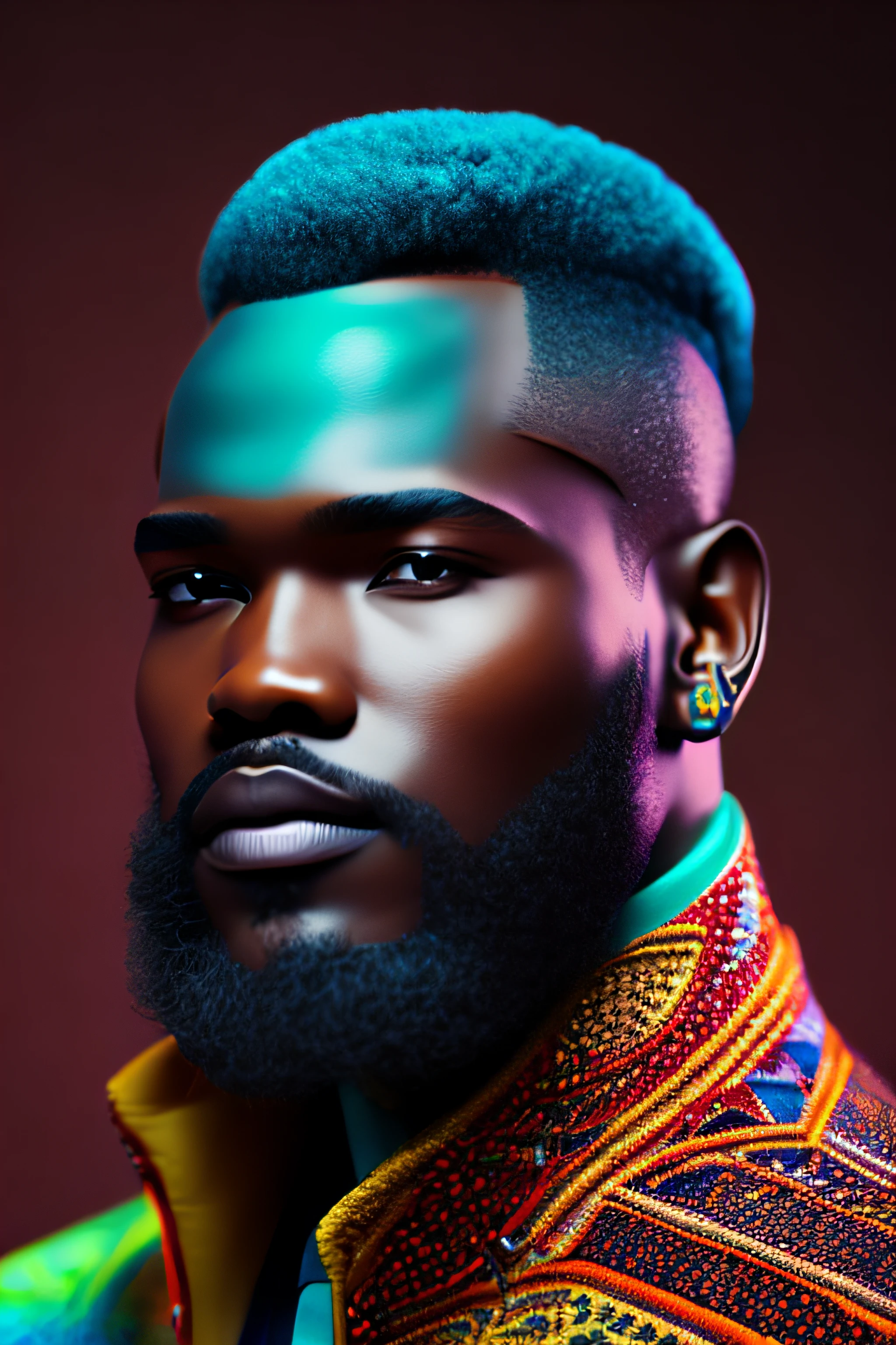 (retrato fashionista homem AFRICANO, barba branca, idoso, muito eLegante, 1950s with intricate colored and colored glass), cabelo fofo colorful, expression serious (fotografia digital extremamente detalhada: 1.2), Standing in the middle of the city, (((corpo inteiro))), imagem crua,, Hasselblad, 50asa, f8, 12 millimeters, efeitos de brilho, raios de deus, handdrawn, emprestar, 8k, octan render, Cinema 4D, liquidificador, Escuro, atmospheric 4k ultra detailed, cinematic sensual, foco nítido, humorous illustration, grande profundidade de campo, obra-prima, cores, 3d octane render, 4k, arte conceitual, trending in the artstation, Hiper realista, cores vivas, Anel luminoso, extremamente detalhado CG unidade de papel de parede 8k, trending in artstation, trend in CGSociety, estilo Pop Art por Erik Madigan Heck, intrincado, alto detalhe, Dramatic , energia pura, light particles, scientific fiction