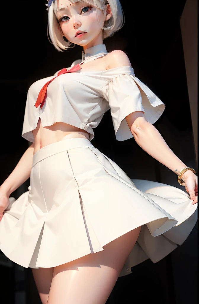 largeeyes,二重まぶた,White skin,Quiet,Perfect figure,whiteskirt
