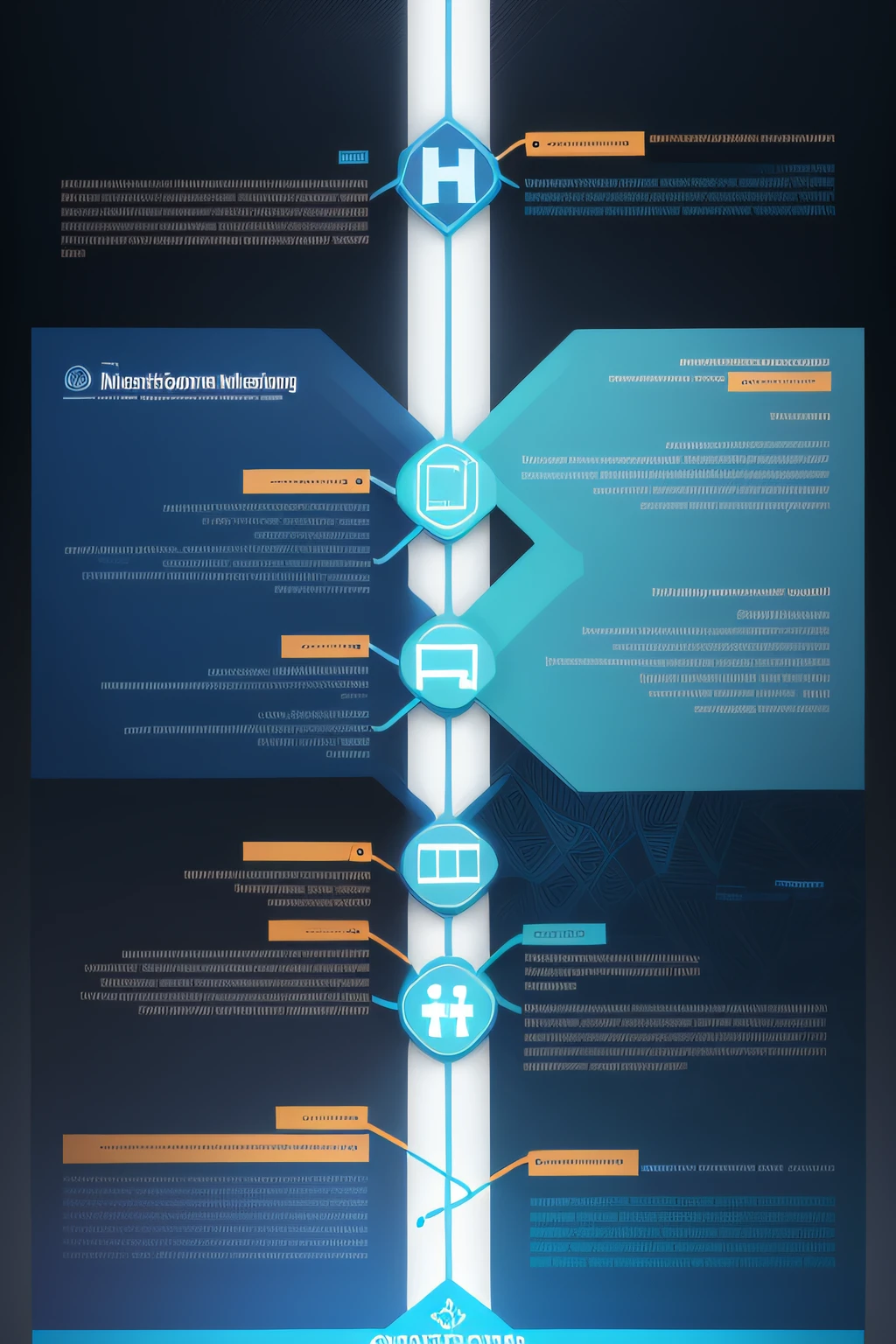 A poster background that needs to be exhibited at the National Nursing Congress，Ask for tech blue style，Highlight medical topics，There is no text on the poster