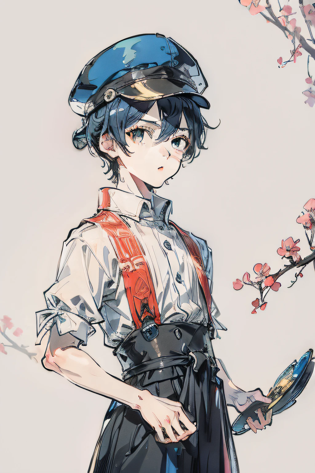 Boy with hat, Highly detailed, Stylized, Colorful, A high resolution
