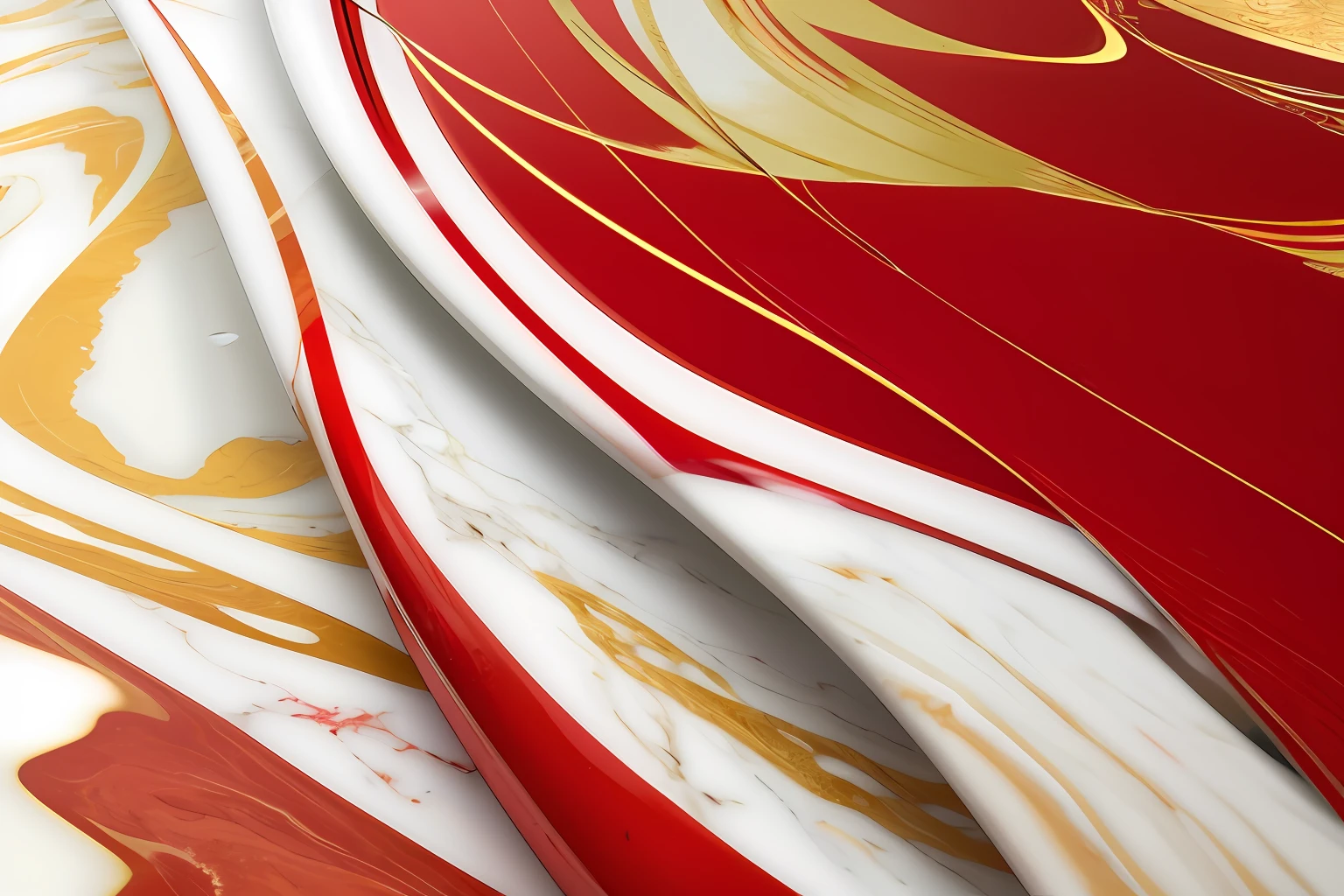 Close-up of red and white marble surface with red and white stripes, Red and white marble panels, Red, white and gold color scheme, made of liquid metal and marble, Gold and red metal, colored marble, Red and white background, of red and white colors, glowing red veins, carved marble texture silk cloth, Tiny red veins, Red veins，（Extremely detailed 8k wallpapers），k hd