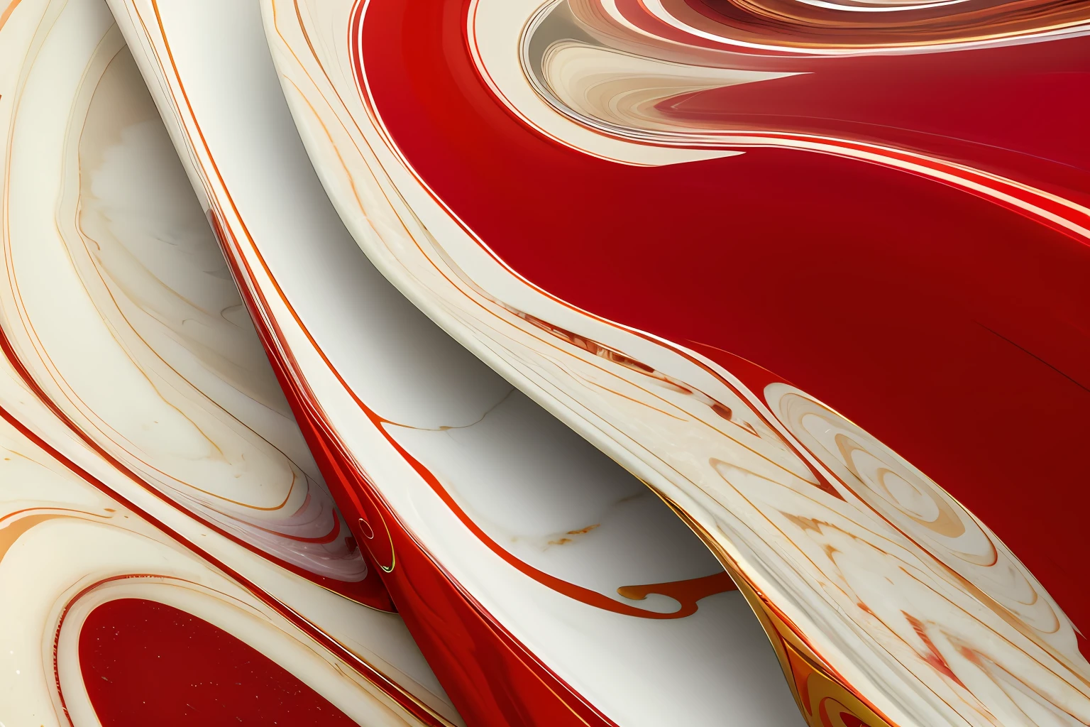 Close-up of red and white marble surface with red and white stripes, Red and white marble panels, Red, white and gold color scheme, made of liquid metal and marble, Gold and red metal, colored marble, Red and white background, of red and white colors, glowing red veins, carved marble texture silk cloth, Tiny red veins, Red veins,(Extremely detailed 8k wallpapers),k hd