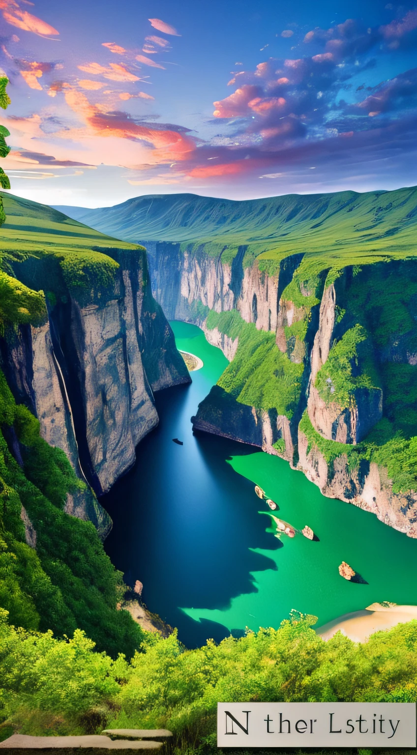 Masterpiece, ultimate quality, Cg unity 8k wallpaper, super delicate, beautiful sky and clouds, rich natural scenery, cliffs, lakes and rivers, waterfalls and flying water, beautiful green mountains, no trace of people, excellent scenery, has already won a photo contest, background Blurring, full depth of field, HDR high dynamics, true restoration, intricate, extreme details, dramatic presentation, perfectly presenting the style of midjourney art.