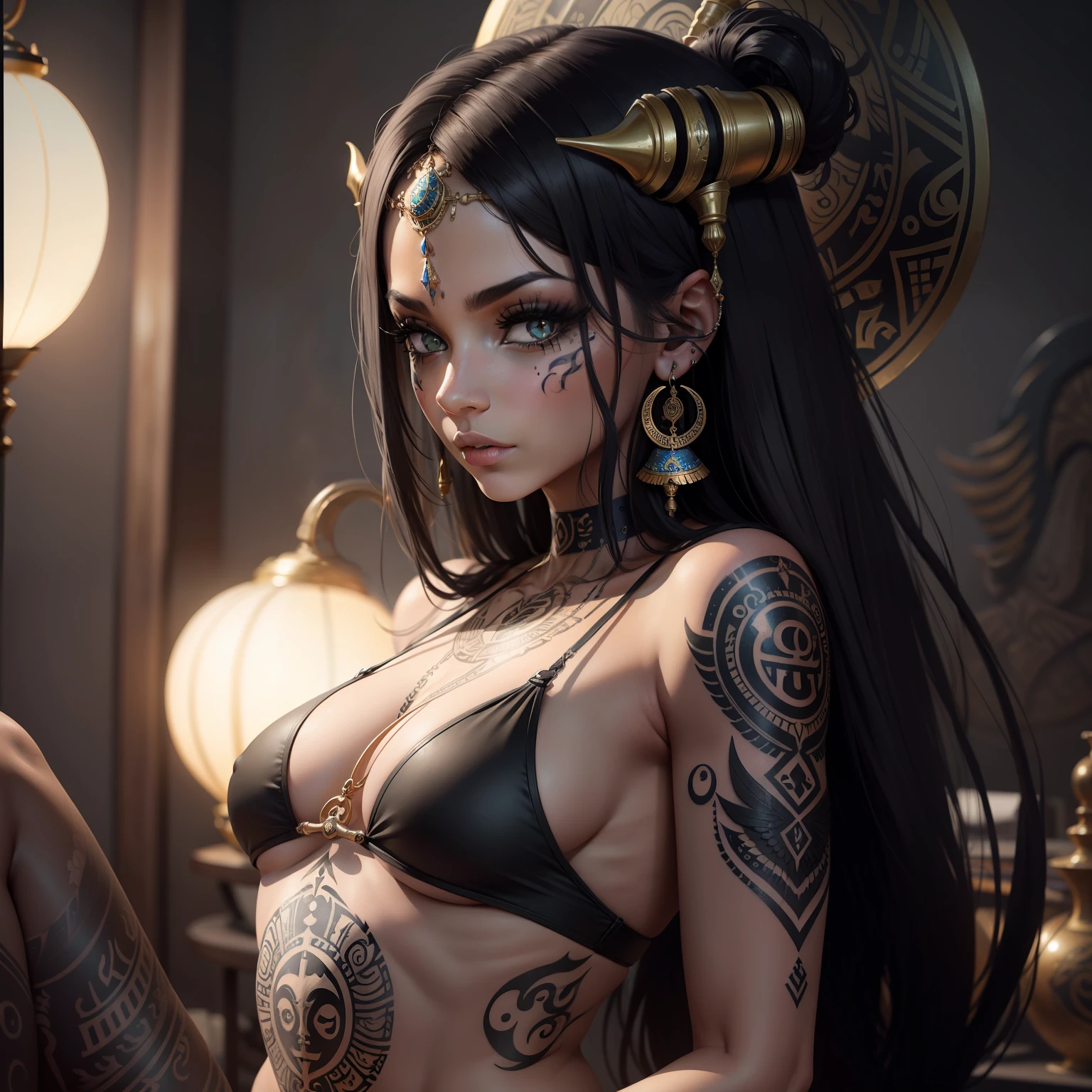 Tattoo harpia brasileira dark com olho de horus