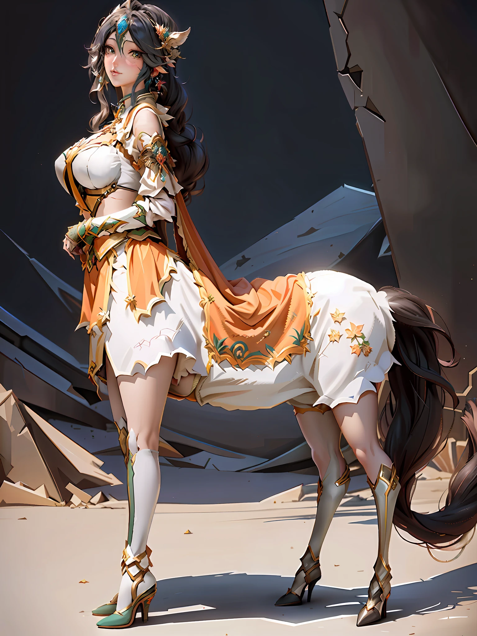 There was a woman standing on a horse, Anime girl cosplay, cosplay, full-cosplay, lady palutena, Albedo from Overlord, Irelia from League of Legends, Anime cosplay, Anime goddess, thicc, ahri from league of legend, zenra taliyah, Irelia, senna from league of legends, Gorgeous Role Play