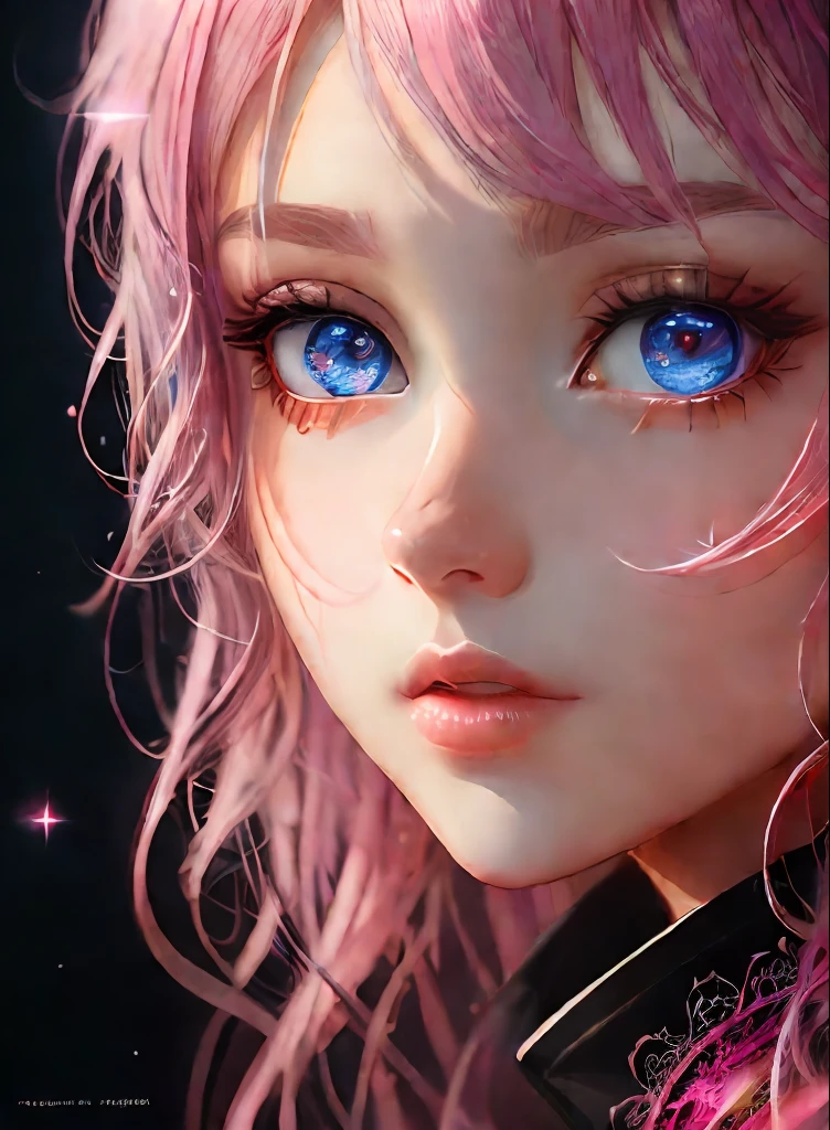 ((top-quality)), ((masterpiece)), ((realisitic)), (detaileds),anime styled、 (1人の女性)Close up portrait of woman with pink hair、Beautiful shining eyes, Like crystal clear glass、Casual clothing、4K high-definition digital art、stunning digital illustration、Stunning 8K artwork、colorfull digital fantasy art、Colorful and bright、beautiful digital works of art、Colorful Digital Painting、digital anime art、Portrait of beautiful woman、8K HD Digital Wallpaper Art、 Gorgeous Digital Painting