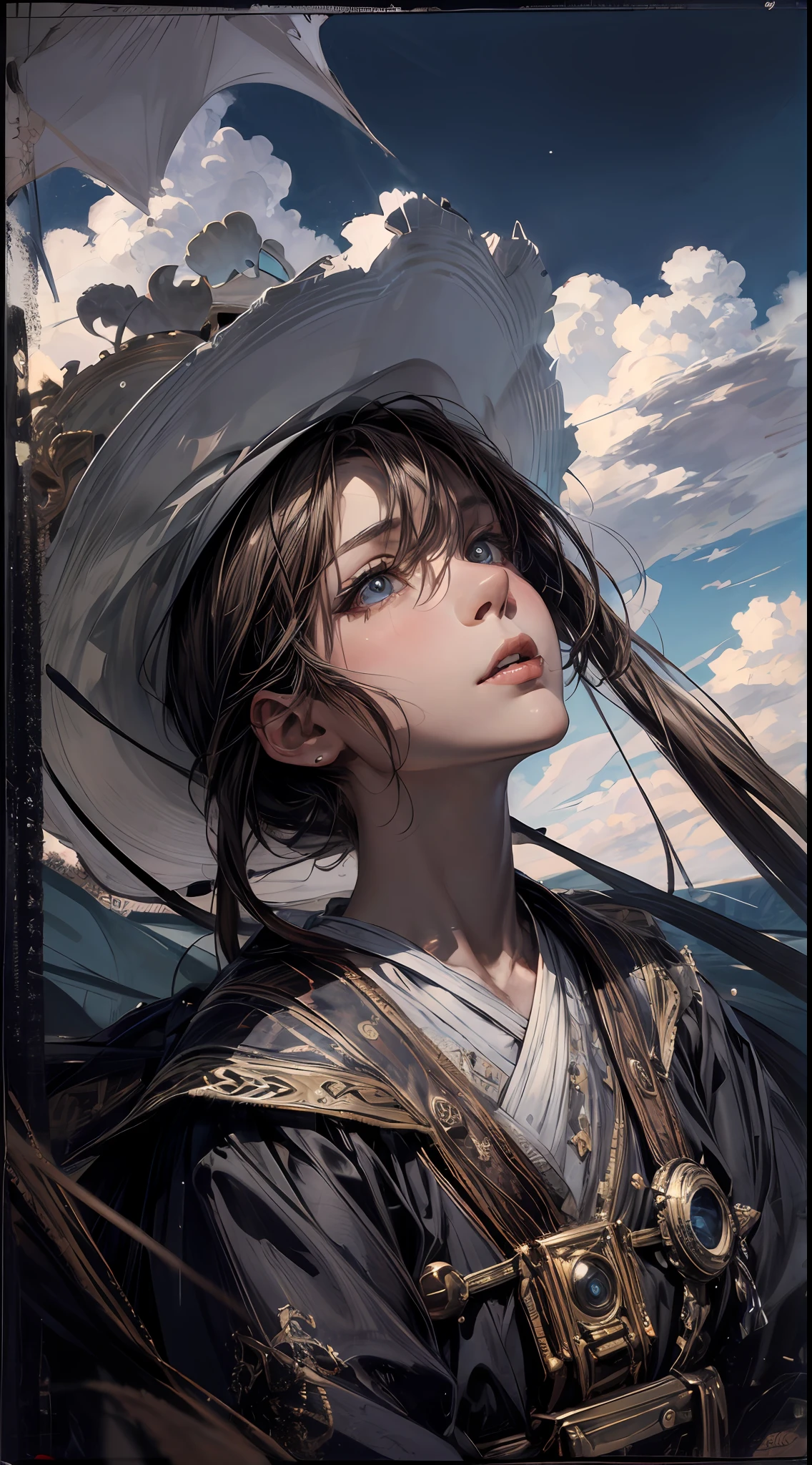 babes, sitting on, Side Shot, (deserted:1.3), (шедевр, 最好质量, Near and far law, depth of ﬁeld:1.5), florals, Umi, the clouds, Beautiful face, thights, from from below, 8k, Raw foto, absurdist, impressionists, (Tom Thomson, Claude Monet, Joaquin Sorolla, James Wilson Morris, Jon Fabian Aluson, Hugh Henry Breckenridge:0.8), HDR, photoreallistic, film grains, Color Aberration, Hi-Def, superdetailed, finely detail, dynamic  lighting, Dramatic lighting、shadowy、Sharp focus、very detailed eyes and faces、Sharp pupils、Realistic pupils