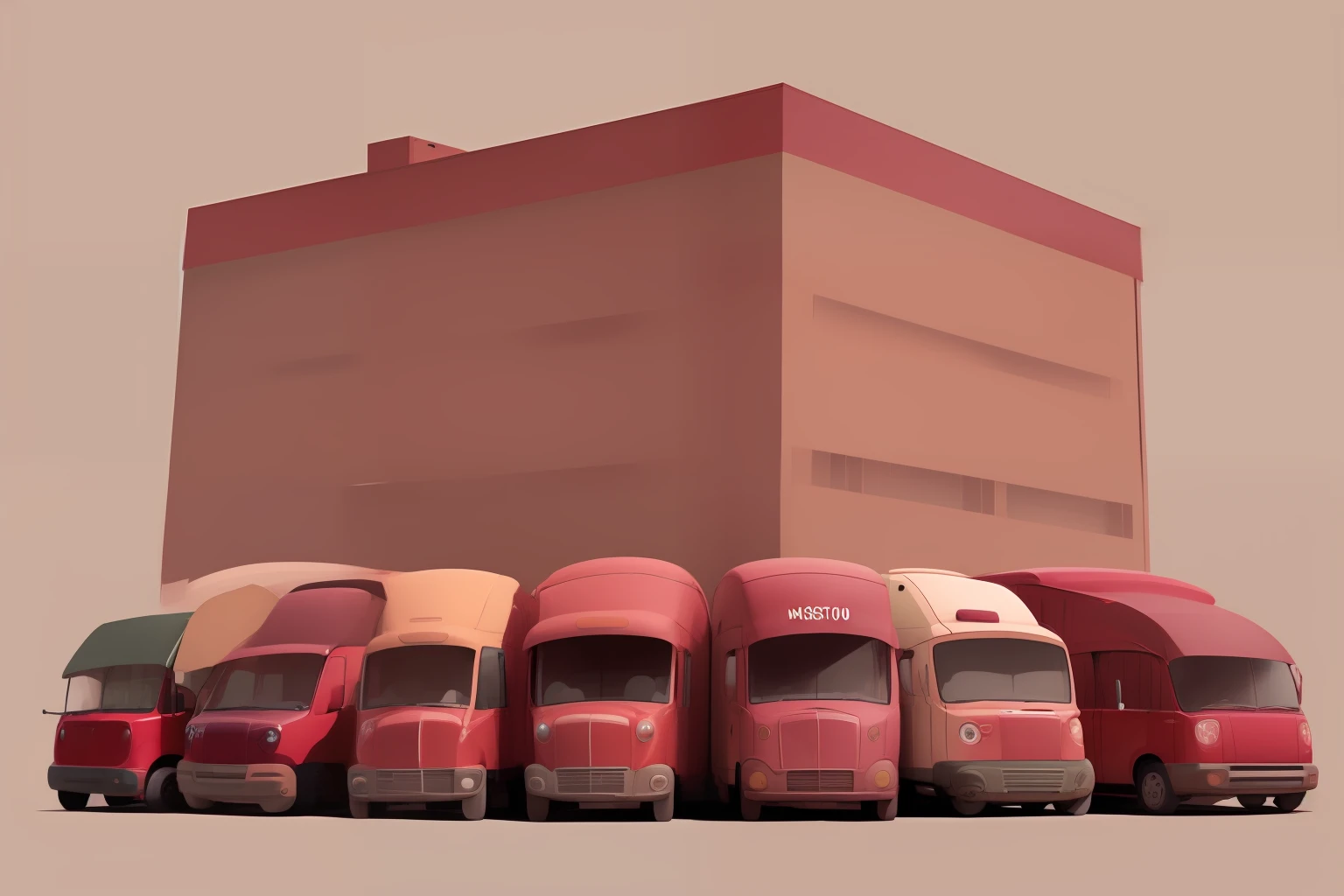 masutepiece,Best Quality,tones,building,Pixar style,Simple design,
Khaki and Burgundy, driver,